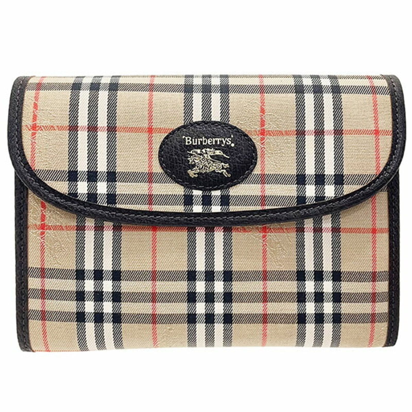 Burberry canvas leather pouch: Burberry canvas leather pouch Burberry canvas leather pouch in beige and dark brown, measuring 12.5cm x 17cm x 22cm, offering a unique combination of materials and colors. The canvas and leather const
