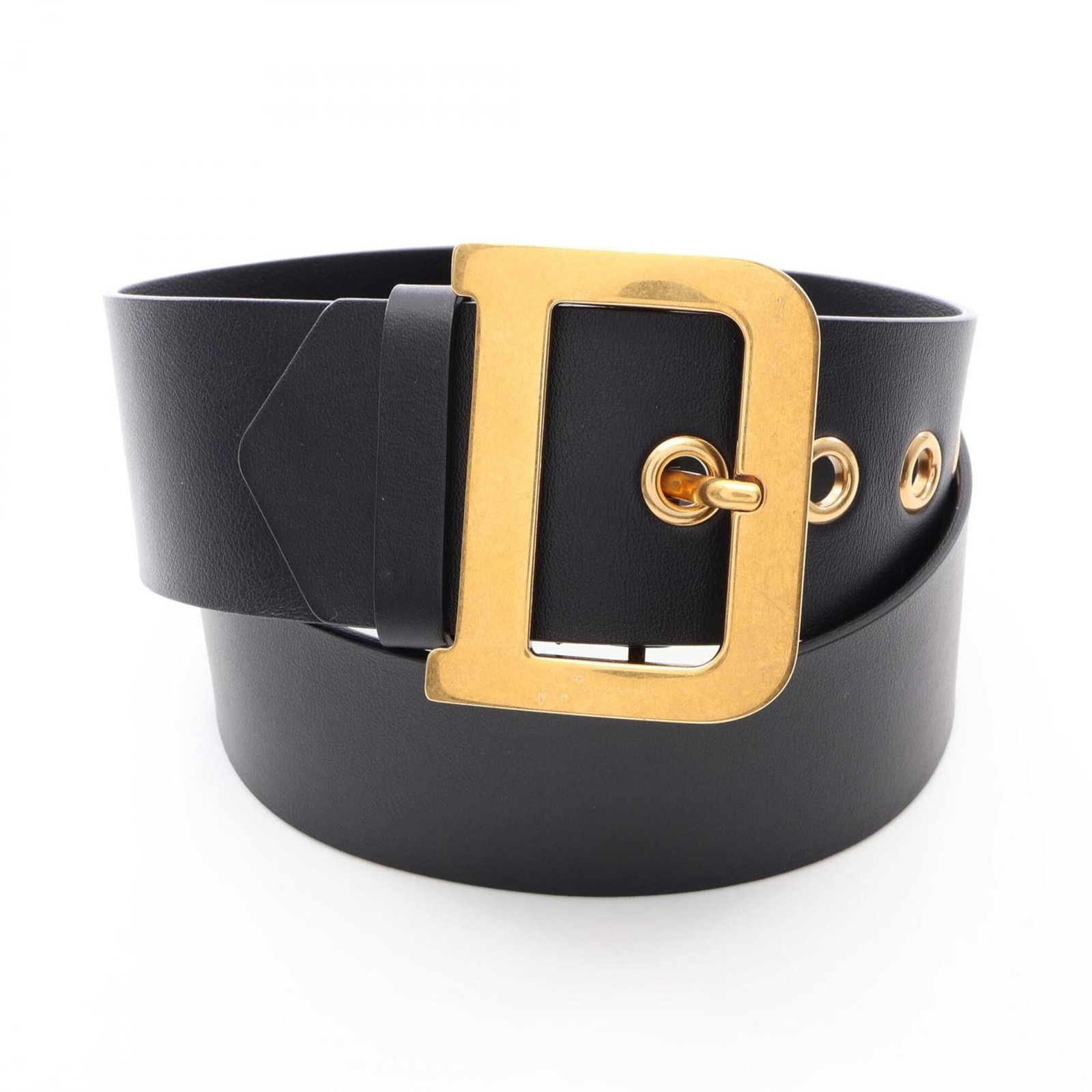 Standard Belt by Christian Dior: Standard Belt by Christian Dior Standard Belt by Christian Dior, crafted from high-quality black leather, features a timeless design with a length range of 80cm-90cm. This classic belt is a staple acc
