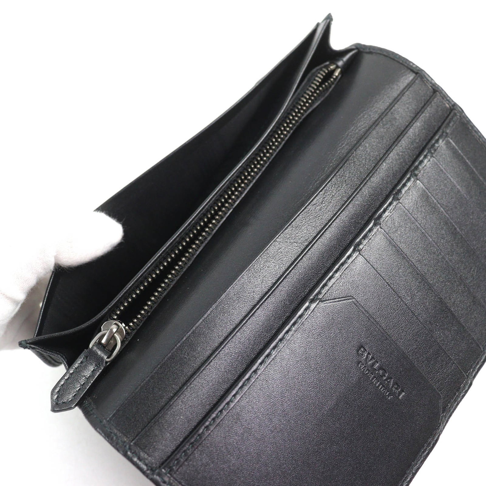 Long Bi fold Wallet Leather - 6
