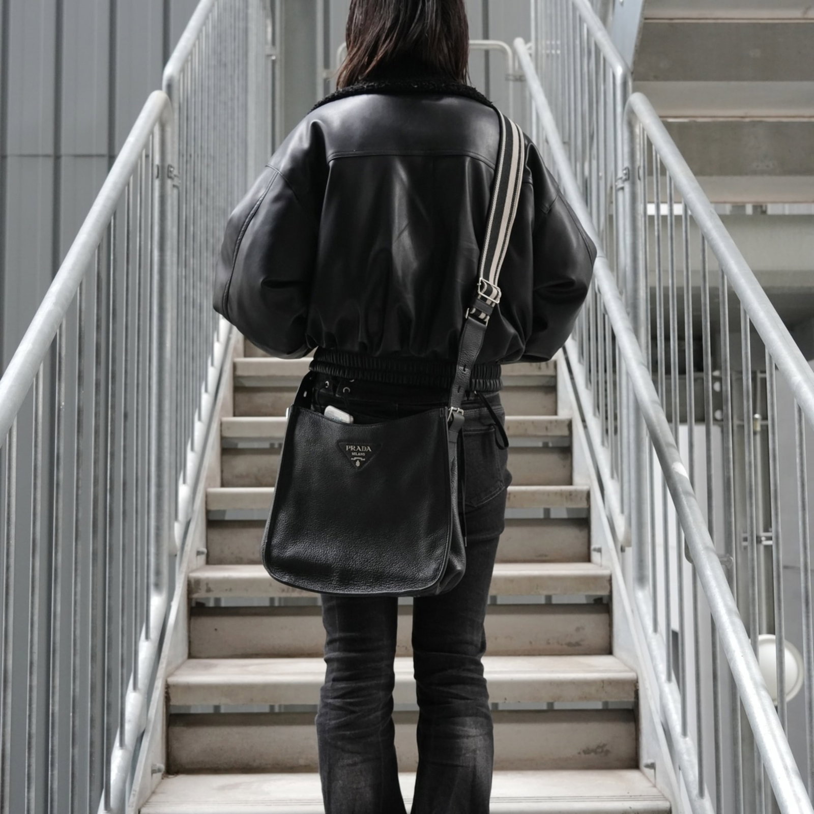 Shoulder Bag Leather by Prada - 13