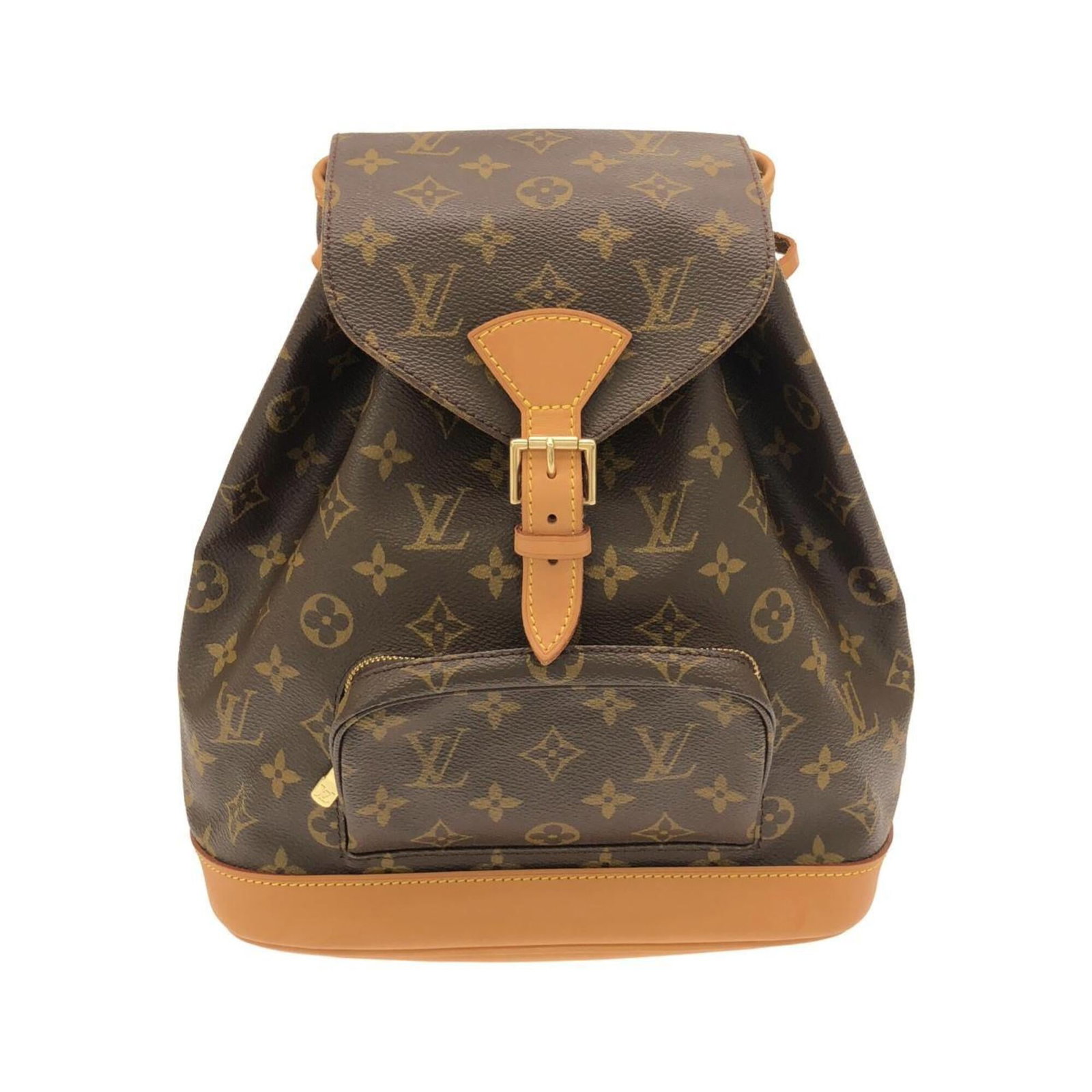Canvas coated backpack by Louis Vuitton: Canvas coated backpack by Louis Vuitton Coated canvas backpack by Louis Vuitton features a classic brown design with a durable and water-resistant finish. The compact size, measuring 28cm x 25cm x