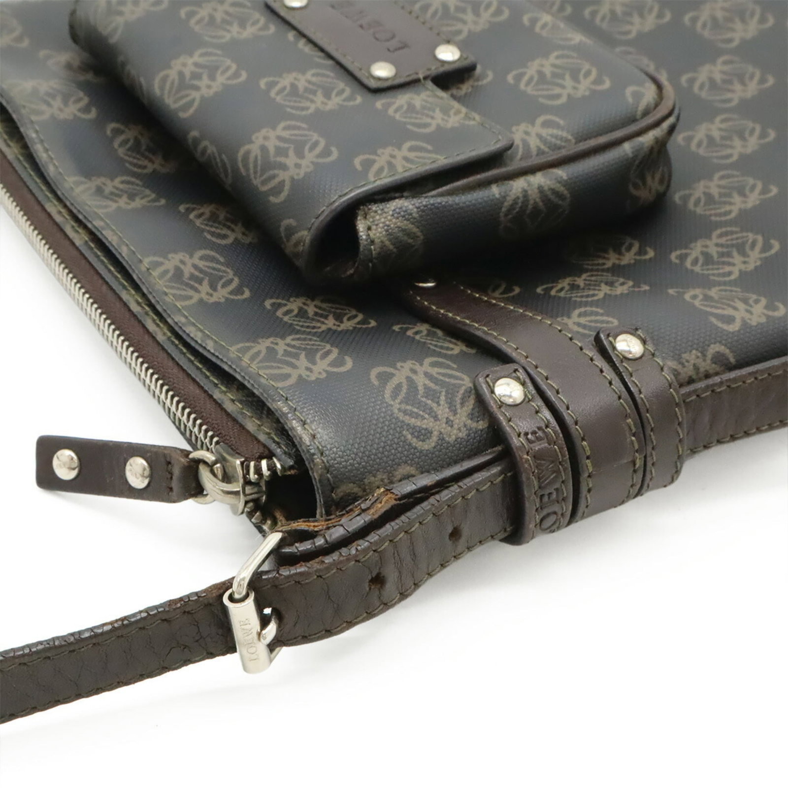 Shoulder bag leather coated canvas by Loewe - 9