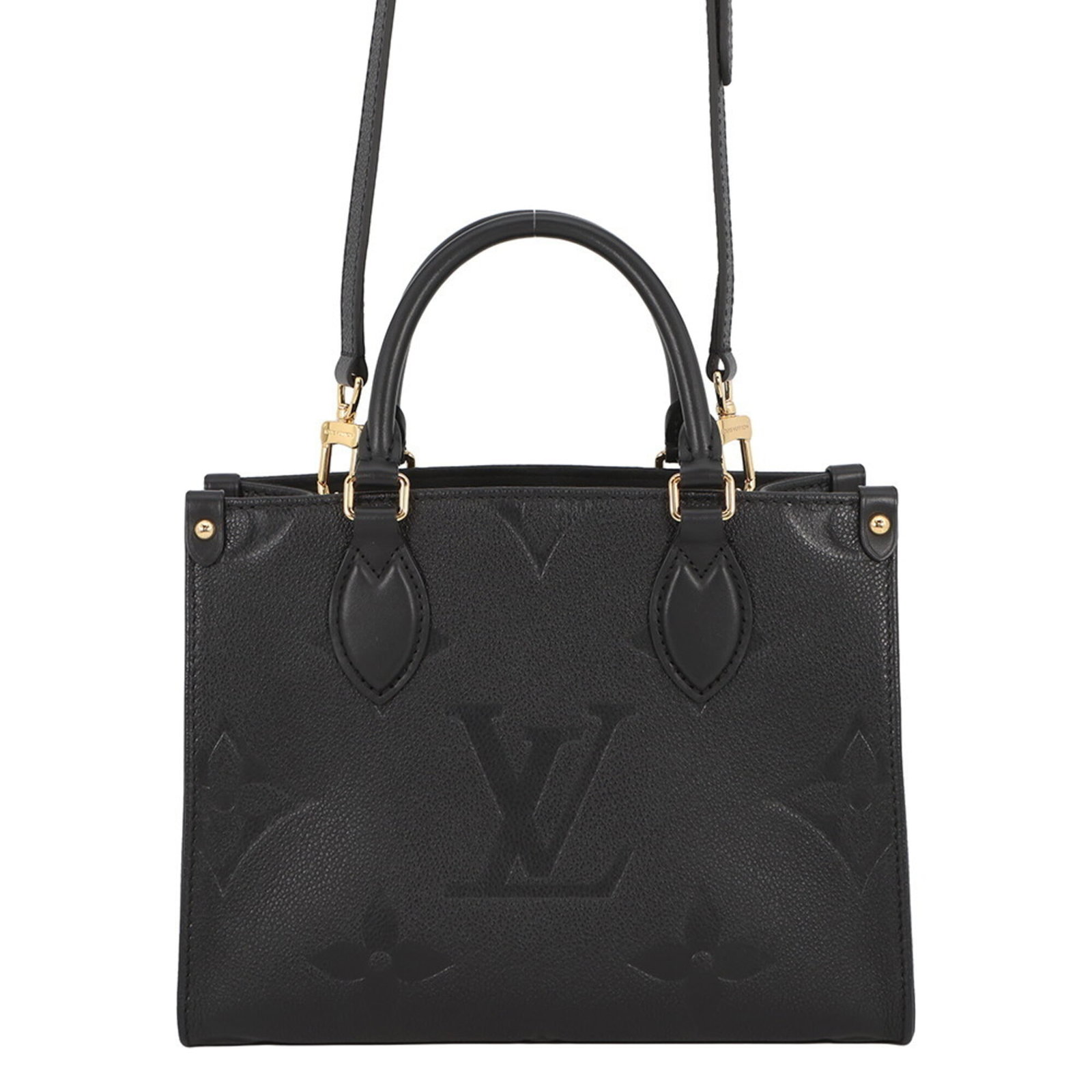 Louis Vuitton handbag monogram: Louis Vuitton handbag monogram The Louis Vuitton handbag monogram features a striking black and monogram pattern, showcasing the iconic Empreinte design. Made from high-quality materials, this piece