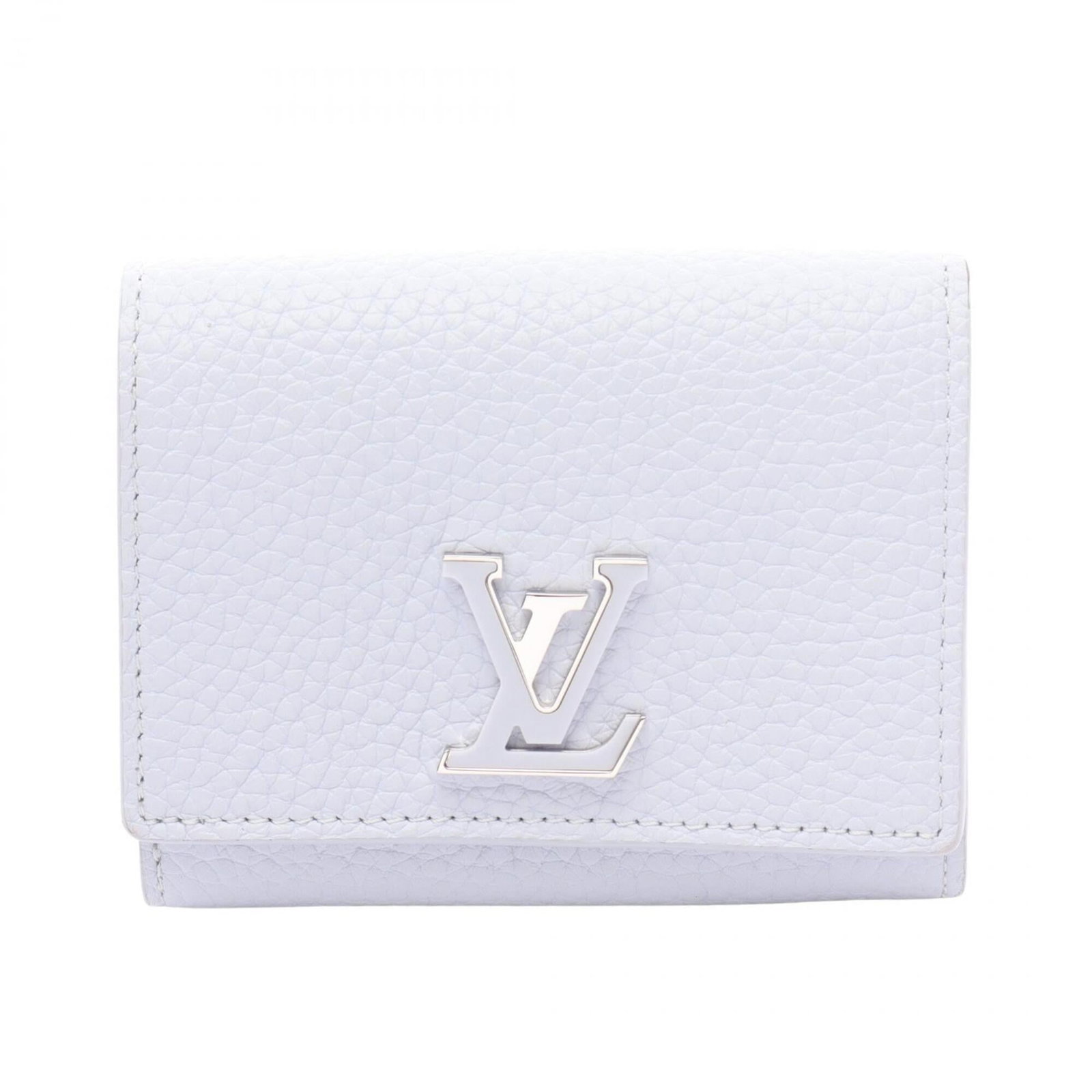 Louis Vuitton Wallet (Bi-Fold) Leather: Louis Vuitton Wallet (Bi-Fold) Leather Blue Louis Vuitton bi-fold leather wallet with RFID protection. This stylish accessory features a classic design and premium leather construction, measuring