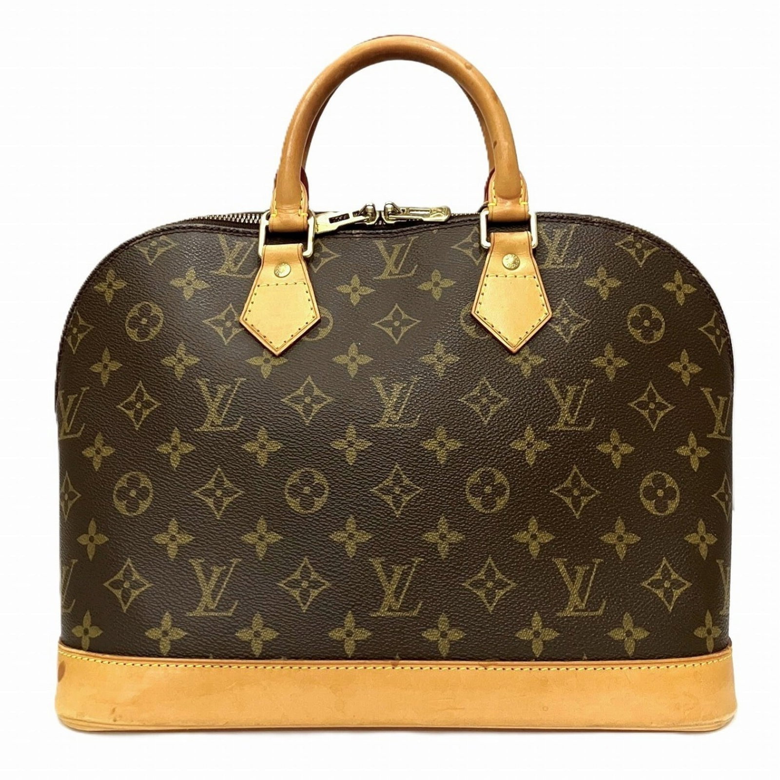 Louis Vuitton Handbag Monogram: Louis Vuitton Handbag Monogram Brown Louis Vuitton Monogram Handbag with Zipper Closure, Measuring 24cm x 30cm x 16cm. This classic handbag features the iconic monogram pattern and a sturdy zipper