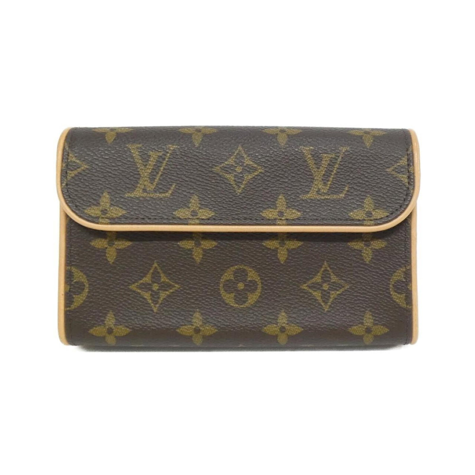 Coated canvas fanny pack pochette by Louis Vuitton: Coated canvas fanny pack pochette by Louis Vuitton Coated canvas fanny pack pochette by Louis Vuitton, featuring gold hardware and a classic marron color. This stylish accessory boasts a durable