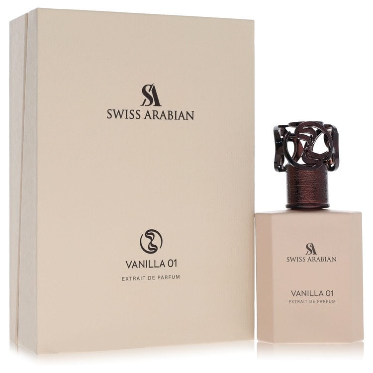 Swiss Arabian Vanilla 01 by Swiss Arabian Extrait De Parfum Spray (Unisex) 1.7 oz: Swiss Arabian Vanilla 01 by Swiss Arabian Extrait De Parfum Spray (Unisex) 1.7 oz Swiss Arabian Extrait De Parfum Spray in Vanilla 01 offers a rich and creamy scent experience. This unisex perfume fea