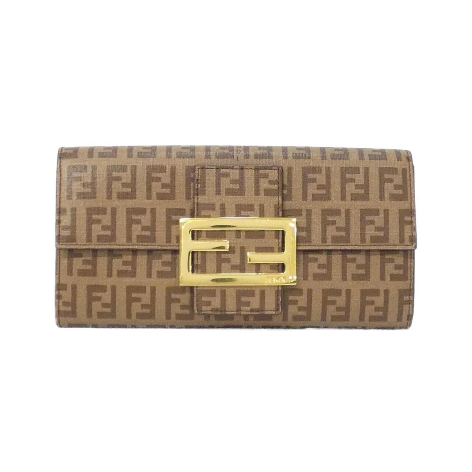 Fendi Coated Canvas Bi Fold Wallet: Fendi Coated Canvas Bi Fold Wallet Coated canvas construction provides durability and style to the Fendi bi-fold wallet, available in beige or brown. The long design offers ample space for cards and c