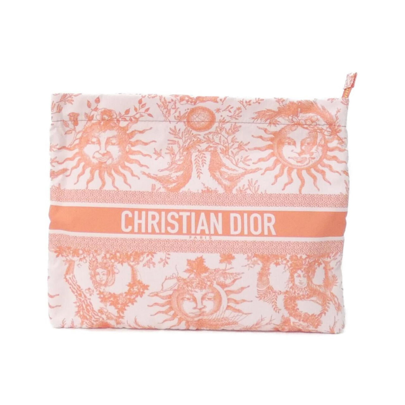 Dior Pouch Canvas Christian: Dior Pouch Canvas Christian The Dior Pouch Canvas Christian features a vibrant orange canvas material and gold hardware, adding a pop of color to any outfit. This stylish pouch measures 22cm x 28.5cm