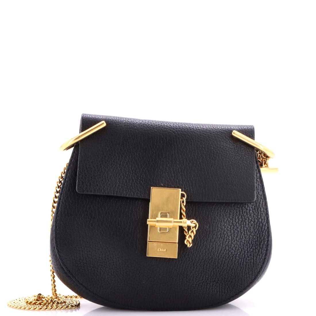 Leather Mini Crossbody Bag Drew Chloe: Leather Mini Crossbody Bag Drew Chloe The Drew Chloe Leather Mini Crossbody Bag boasts sleek, all-black leather exterior with subtle minor creases and scuffs. Its neutral suede interior features minor