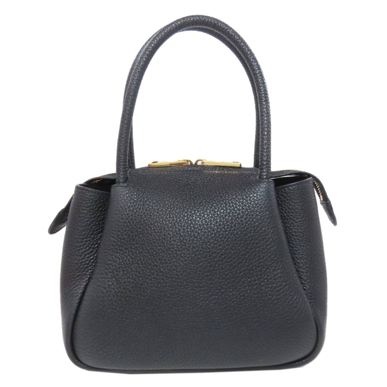 Handbag leather by Prada: Handbag leather by Prada Black Prada leather handbag with zipper closure, measuring 15cm x 22cm x 10cm. Features a long strap length of 105cm - 115cm and a handle length of 32cm. Made from