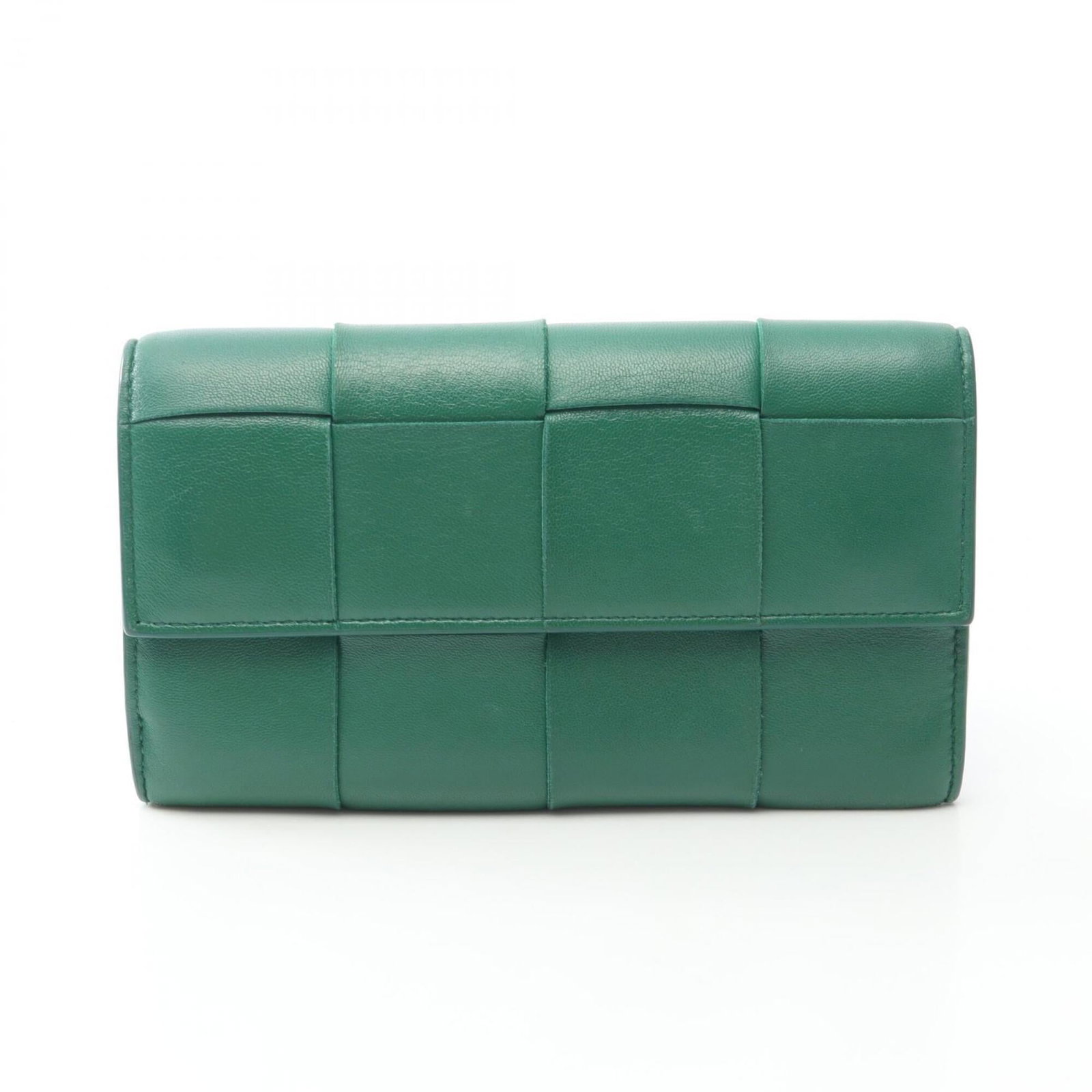 Long Wallet Bi fold Leather Bottega Veneta: Long Wallet Bi fold Leather Bottega Veneta Long wallet bi-fold in green leather, measuring 11cm x 19cm x 2cm. This Bottega Veneta piece features a classic design with clean lines and a durable