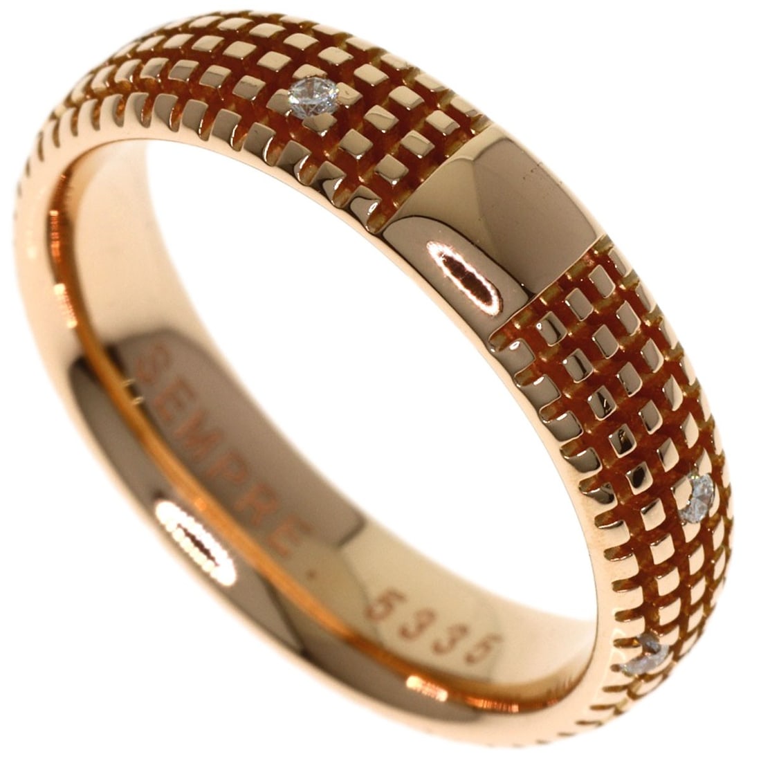 Pink Gold K18 Metropolitan Diamond Ring Damiani (1 of 7)