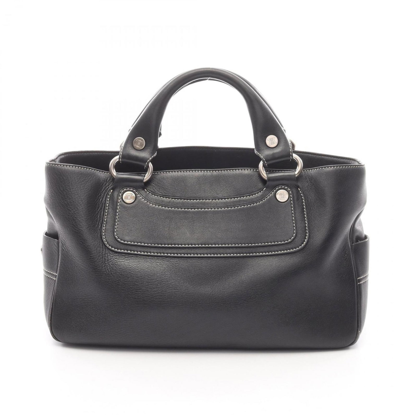 Handbag Celine Leather: Handbag Celine Leather This Celine leather handbag boasts sleek black leather with precise measurements, measuring 20cm x 31cm x 13cm. Its classic design and durable construction make it a stylish acc