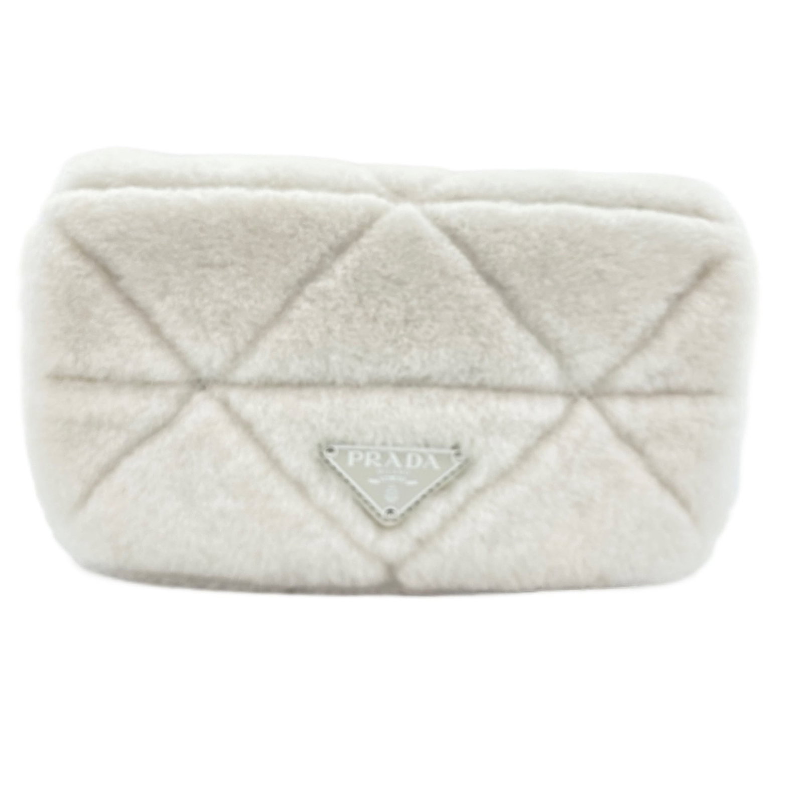 Shoulder Bag: Shoulder Bag White Prada shoulder bag with clean lines and classic design. Measuring 17cm x 24cm x 10cm, it features adjustable straps that can be customized to fit your style. A stylish accessory