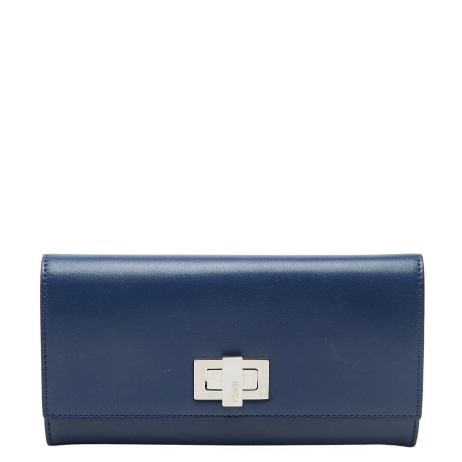 FENDI LEATHER WALLET BI FOLD: FENDI LEATHER WALLET BI FOLD Fendi leather wallet bi-fold, crafted from high-quality blue leather with precise dimensions and sturdy design. This stylish accessory features a sleek bi-fold structure,