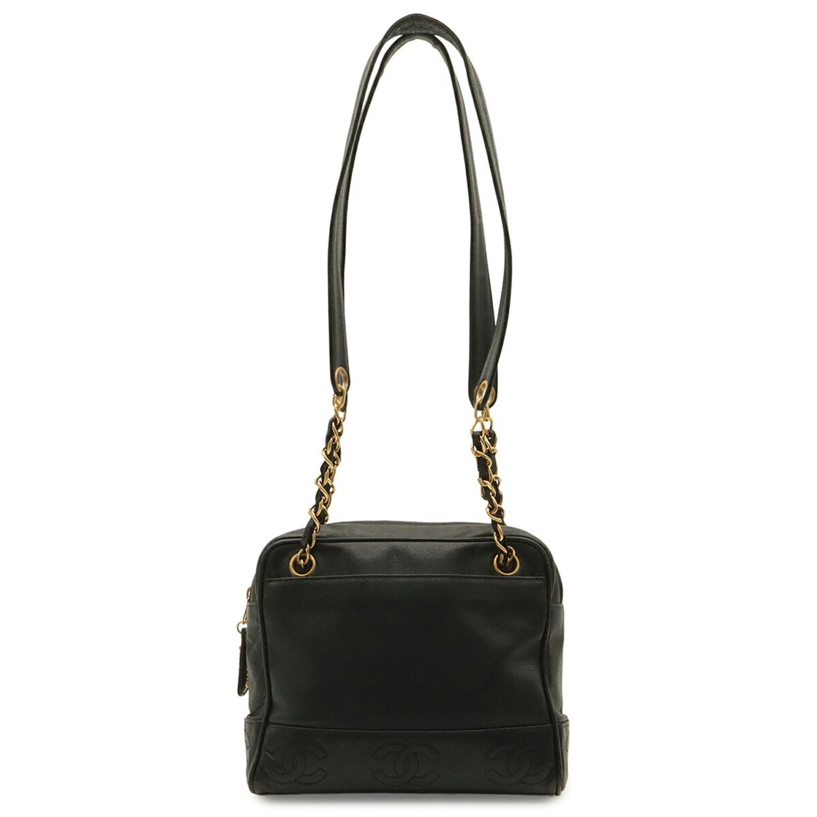 Chanel Shoulder Bag Tote Bag Grained Calfskin: Chanel Shoulder Bag Tote Bag Grained Calfskin Grained Calfskin Chanel Shoulder Bag Tote in Black. This classic tote bag features a timeless design and premium material, with a structured shape and cle