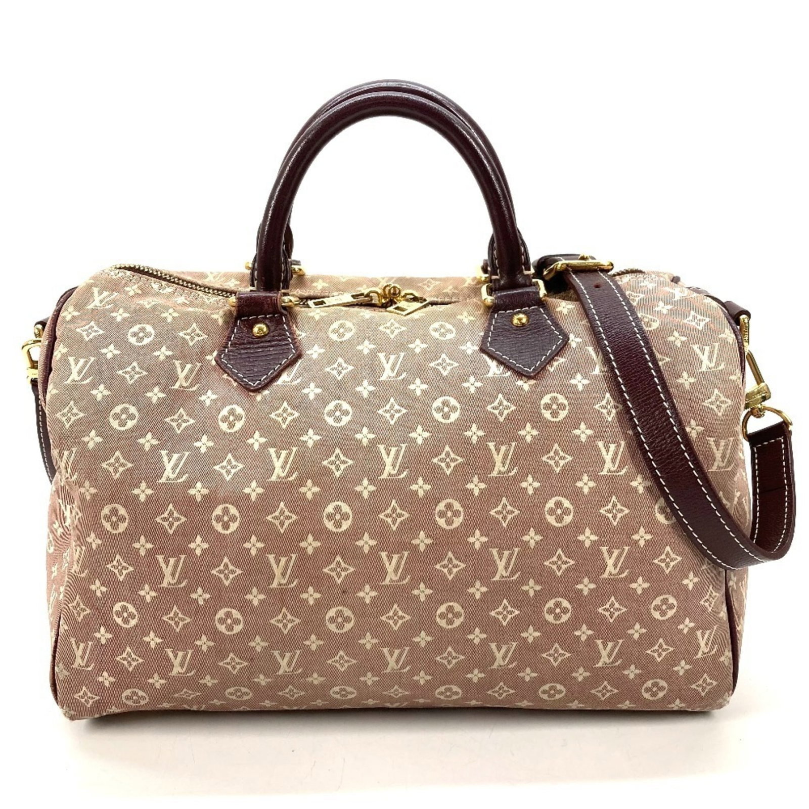 Shoulder bag monogram Louis Vuitton Boston Bag: Shoulder bag monogram Louis Vuitton Boston Bag The Louis Vuitton Boston Bag features the iconic Monogram Idylle pattern in rich brown and sepia tones, showcasing the brand's signature style. This