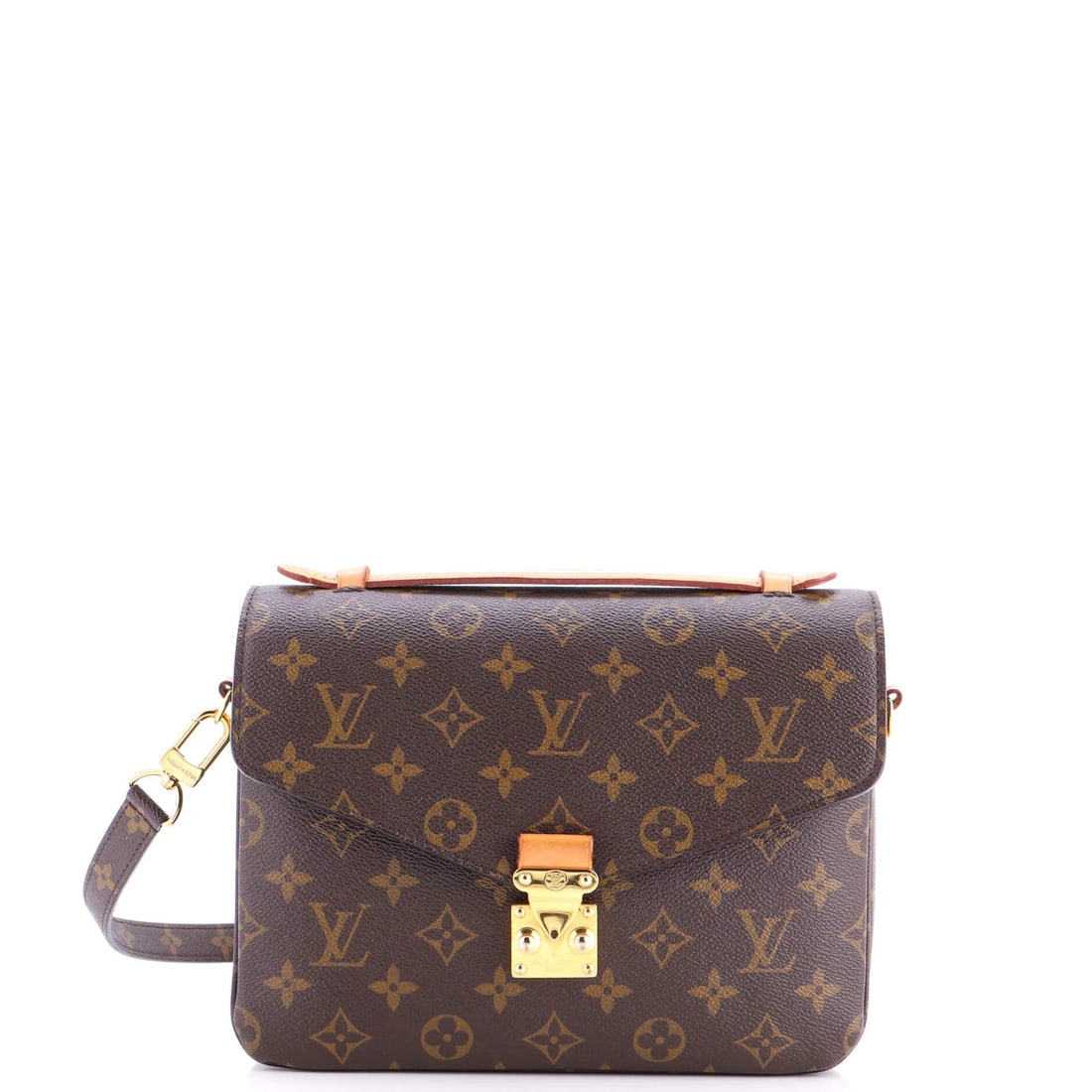 Canvas Monogram Pochette Louis Vuitton: Canvas Monogram Pochette Louis Vuitton Canvas Monogram Pochette Louis Vuitton in Brown. This classic messenger bag features the iconic Louis Vuitton monogram canvas exterior, with a gold-tone hardware