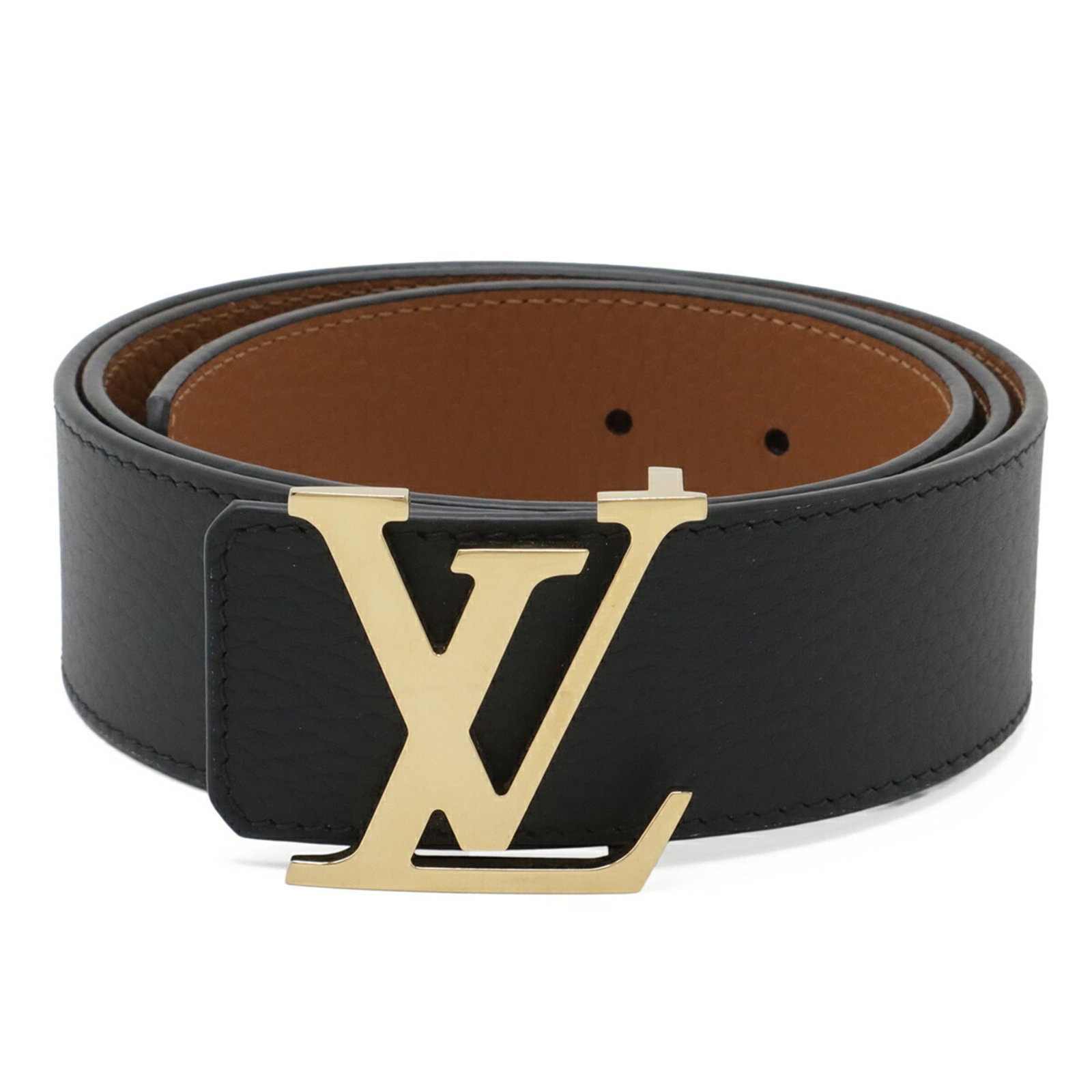 Louis Vuitton Standard Belt: Louis Vuitton Standard Belt Taurillon leather belt from Louis Vuitton, featuring a classic design with five adjustable holes and a sleek black finish. Made from high-quality leather, this standard bel