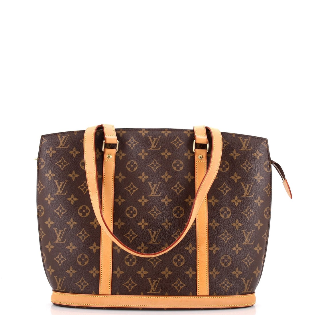 Monogram Babylone Louis Vuitton Canvas Handbag: Monogram Babylone Louis Vuitton Canvas Handbag Brown Babylone Louis Vuitton canvas handbag with gold hardware, featuring the iconic monogram pattern. The bag boasts classic totes style and measures ap