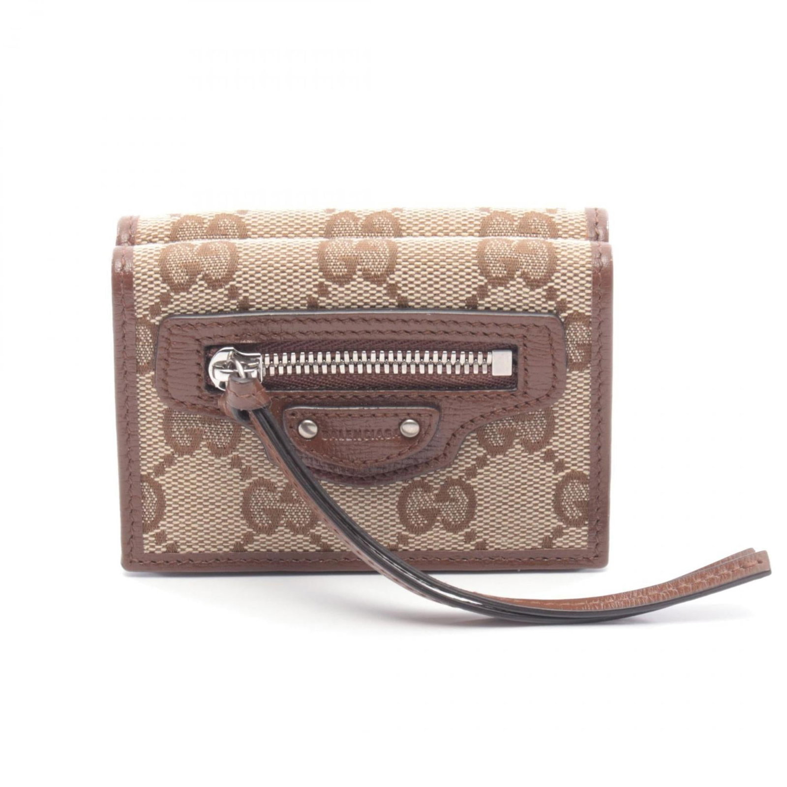 Canvas leather wallet tri fold: Canvas leather wallet tri fold Canvas leather wallet tri fold in beige and brown, measuring 6.5cm x 9.5cm x 3cm. This tri-fold design offers a classic and versatile storage solution, with canvas and