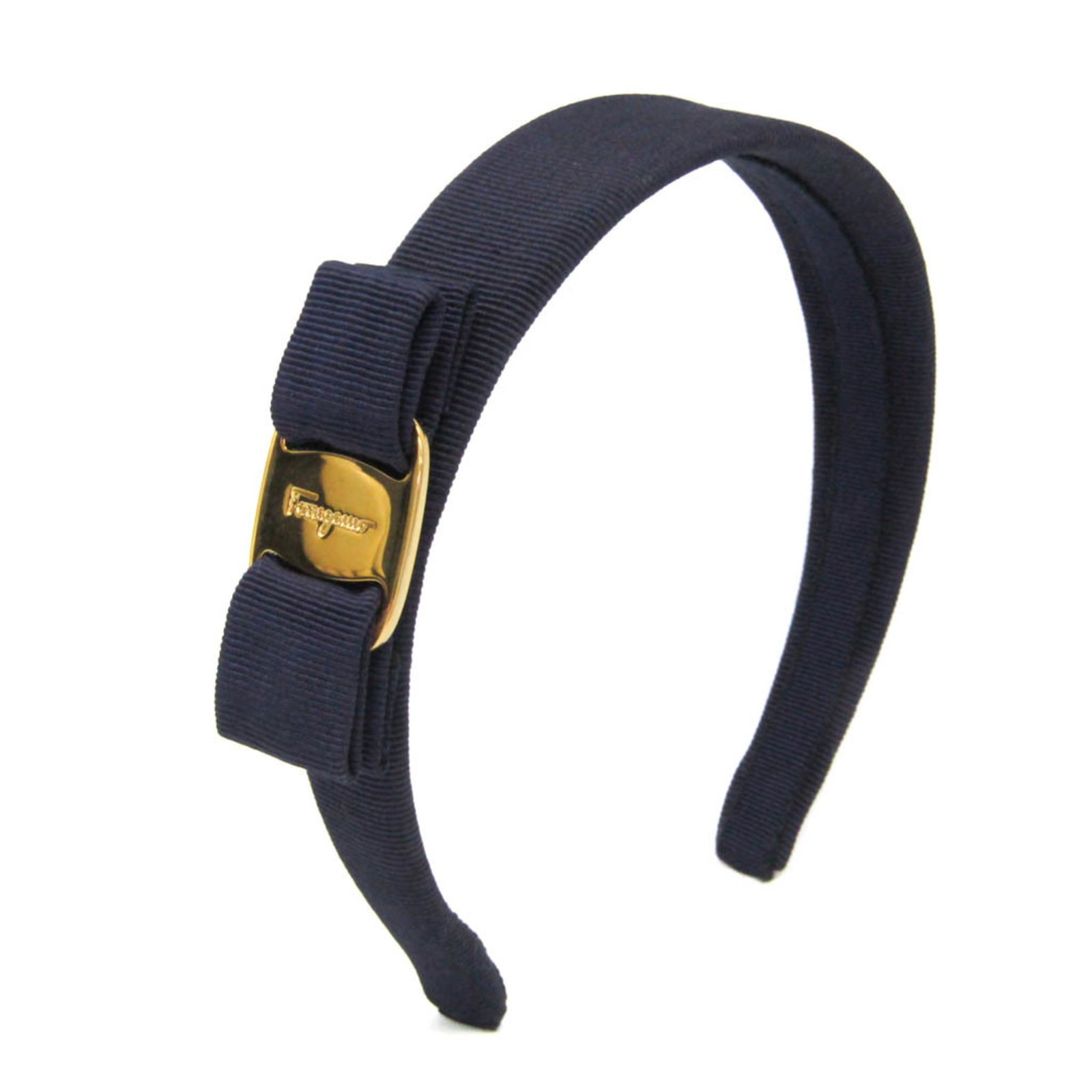 Metal Cotton Ferragamo Band Alice Salvatore: Metal Cotton Ferragamo Band Alice Salvatore The Salvatore Ferragamo Line's Metal Cotton Alice band is a stylish accessory, featuring a navy color and metal accents. Made from cotton and metal, this