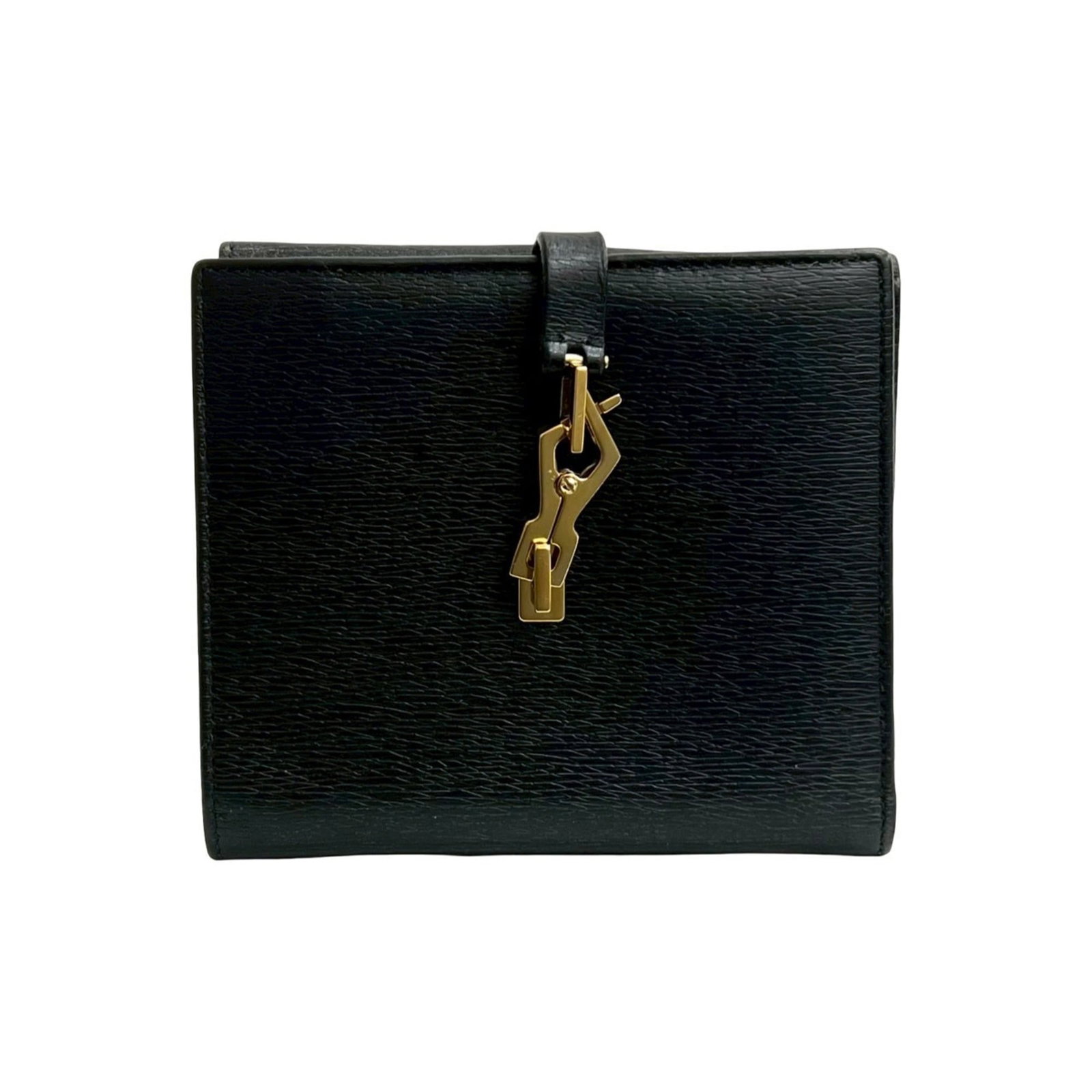 Gucci Wallet (Bi-Fold) Leather: Gucci Wallet (Bi-Fold) Leather This black bi-fold leather wallet from Gucci measures 11cm x 12cm x 1.5cm, making it a sleek and compact accessory for everyday use. The high-quality leather