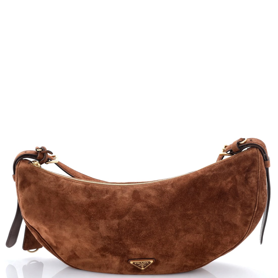 Shoulder bag suede large Prada demi-lune (1 of 5)