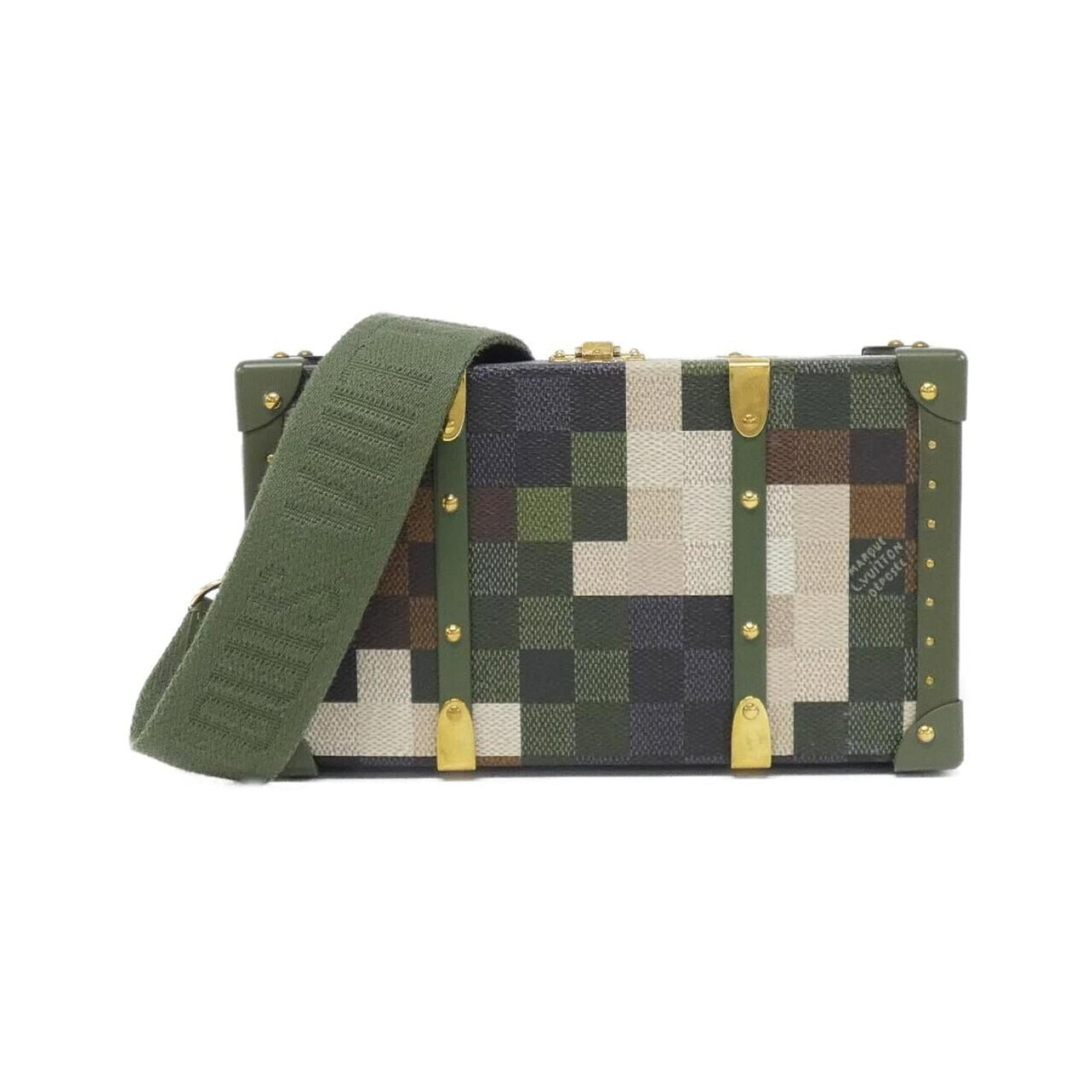Shoulder bag coated canvas by Louis Vuitton: Shoulder bag coated canvas by Louis Vuitton Coated canvas by Louis Vuitton, featuring a durable and stylish shoulder bag with a signature design. This versatile bag comes in Vert color and includes a 