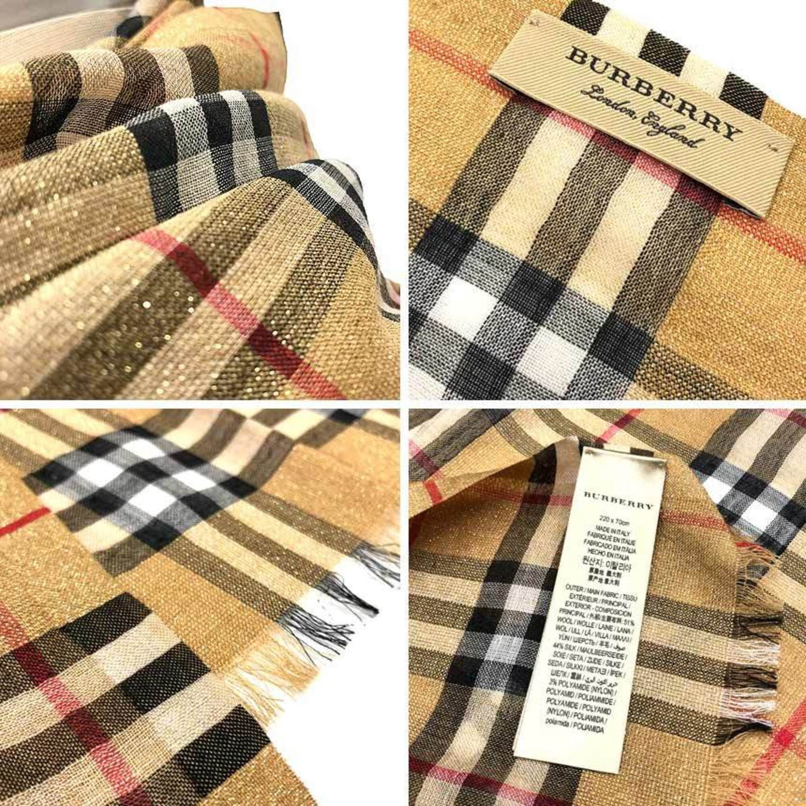 Shawl Wool Silk from Burberry - 3
