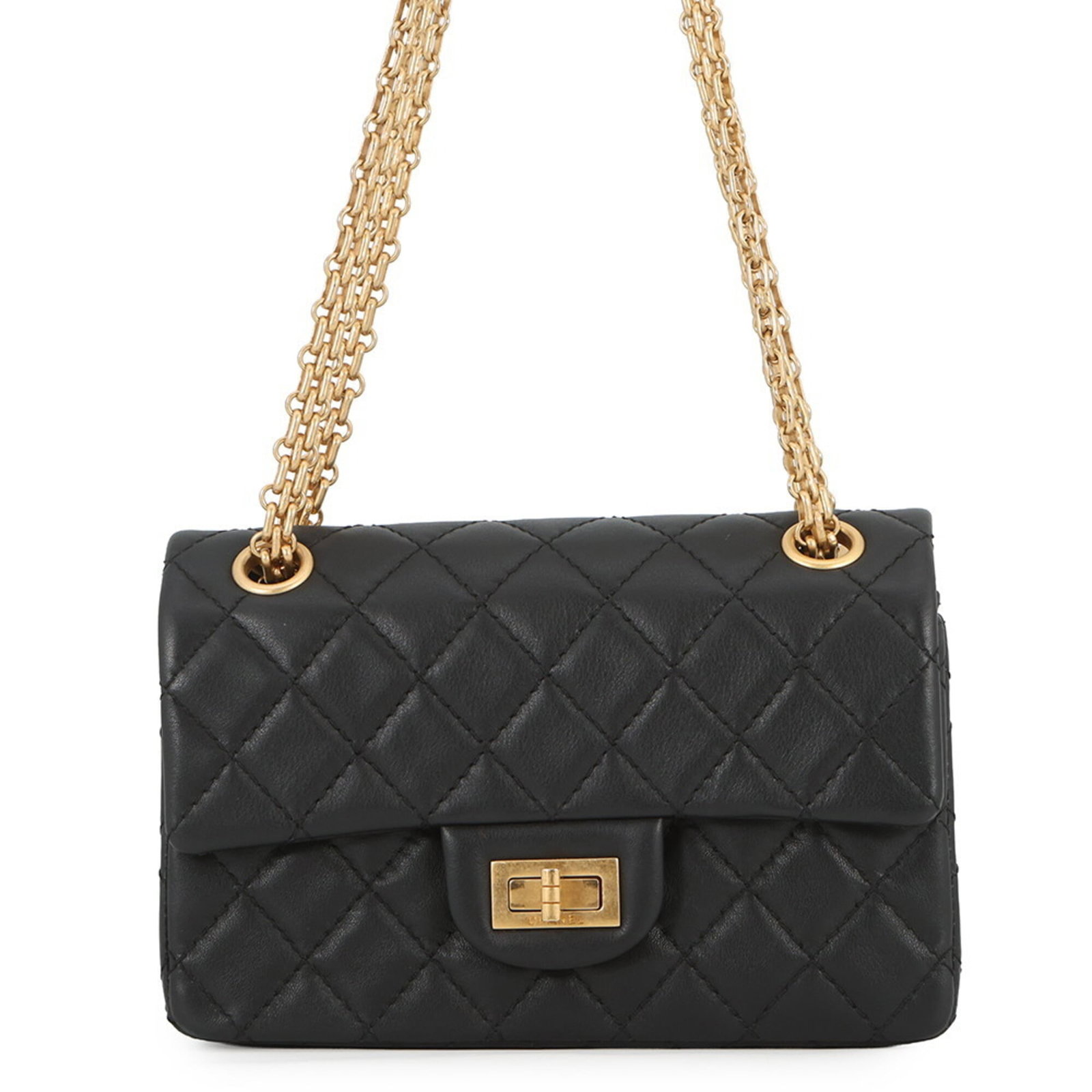 Chanel Handbag Shoulder Bag Leather: Chanel Handbag Shoulder Bag Leather Black leather shoulder bag from Chanel, measuring 14cm x 19cm x 8cm. Made in France, this handbag features high-quality leather construction. A classic design with