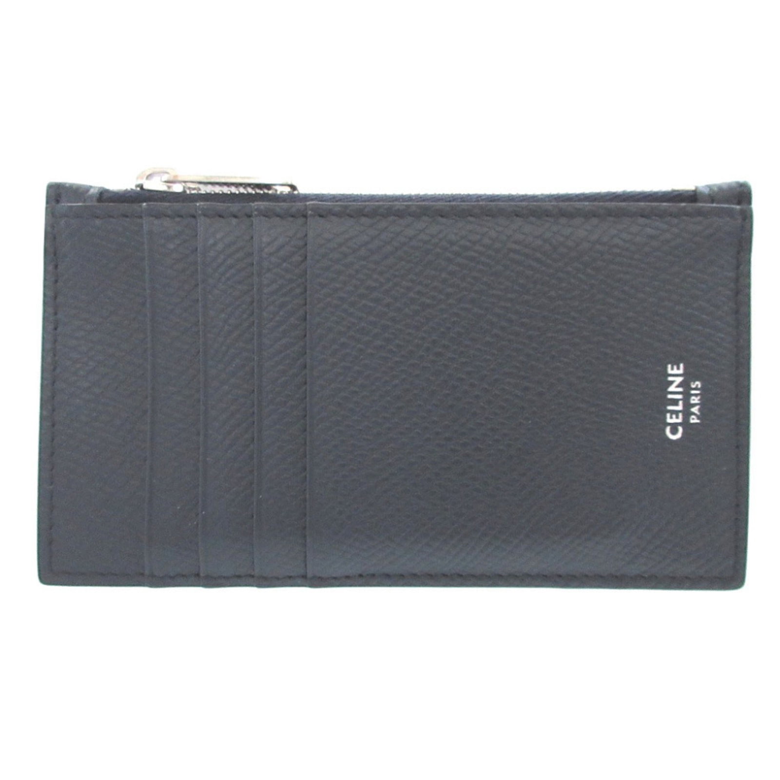 Card leather wallet celine: Card leather wallet celine Navy card leather wallet from Celine, Italy, featuring a sleek and slim design with a classic 7.2cm x 13cm x 1cm size. Made from high-quality leather, this wallet is
