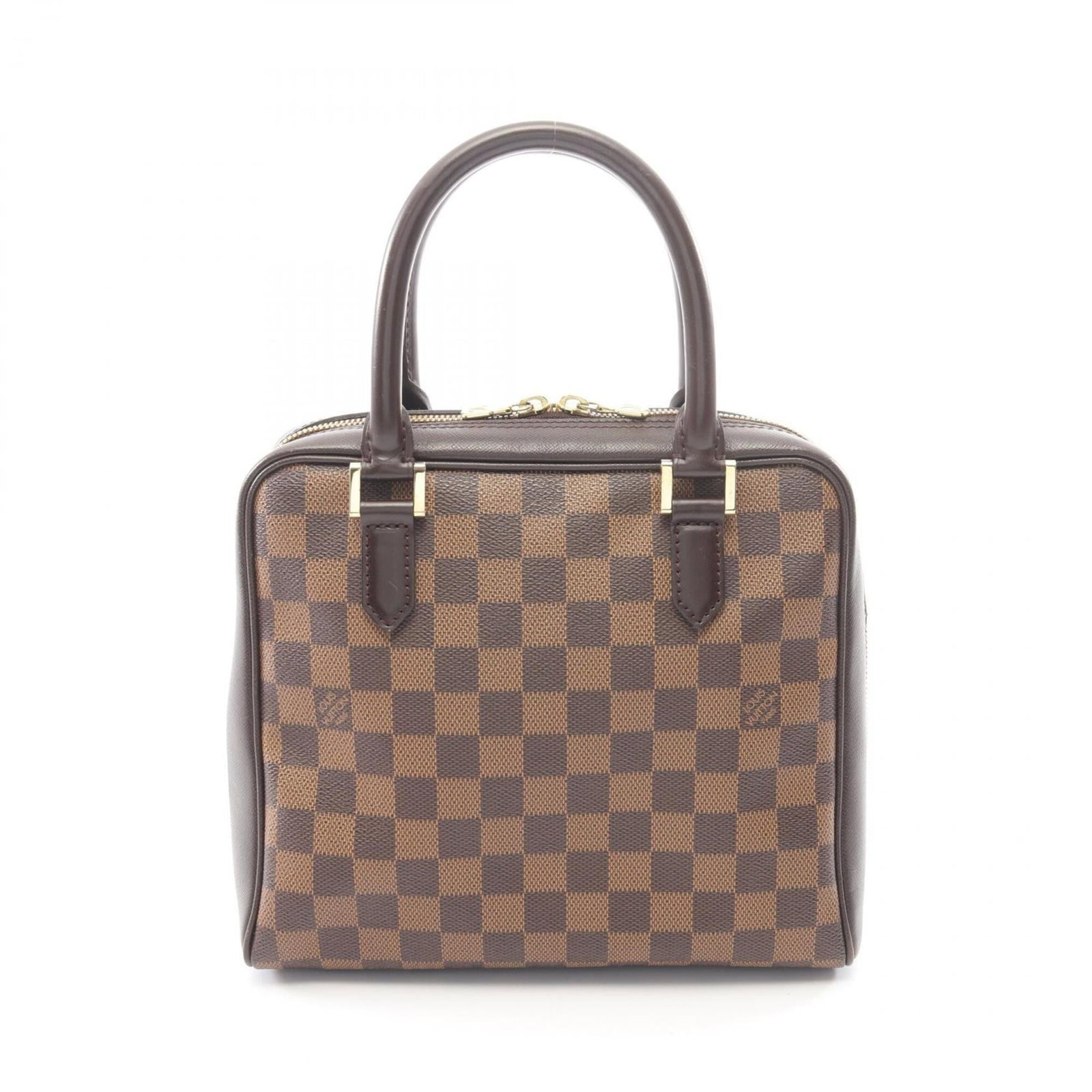 Canvas Leather Coated Handbag Vuitton Louis: Canvas Leather Coated Handbag Vuitton Louis Canvas Leather Coated Handbag Vuitton Louis bears the signature of its creator. Made from coated canvas and leather, this brown women's handbag measures