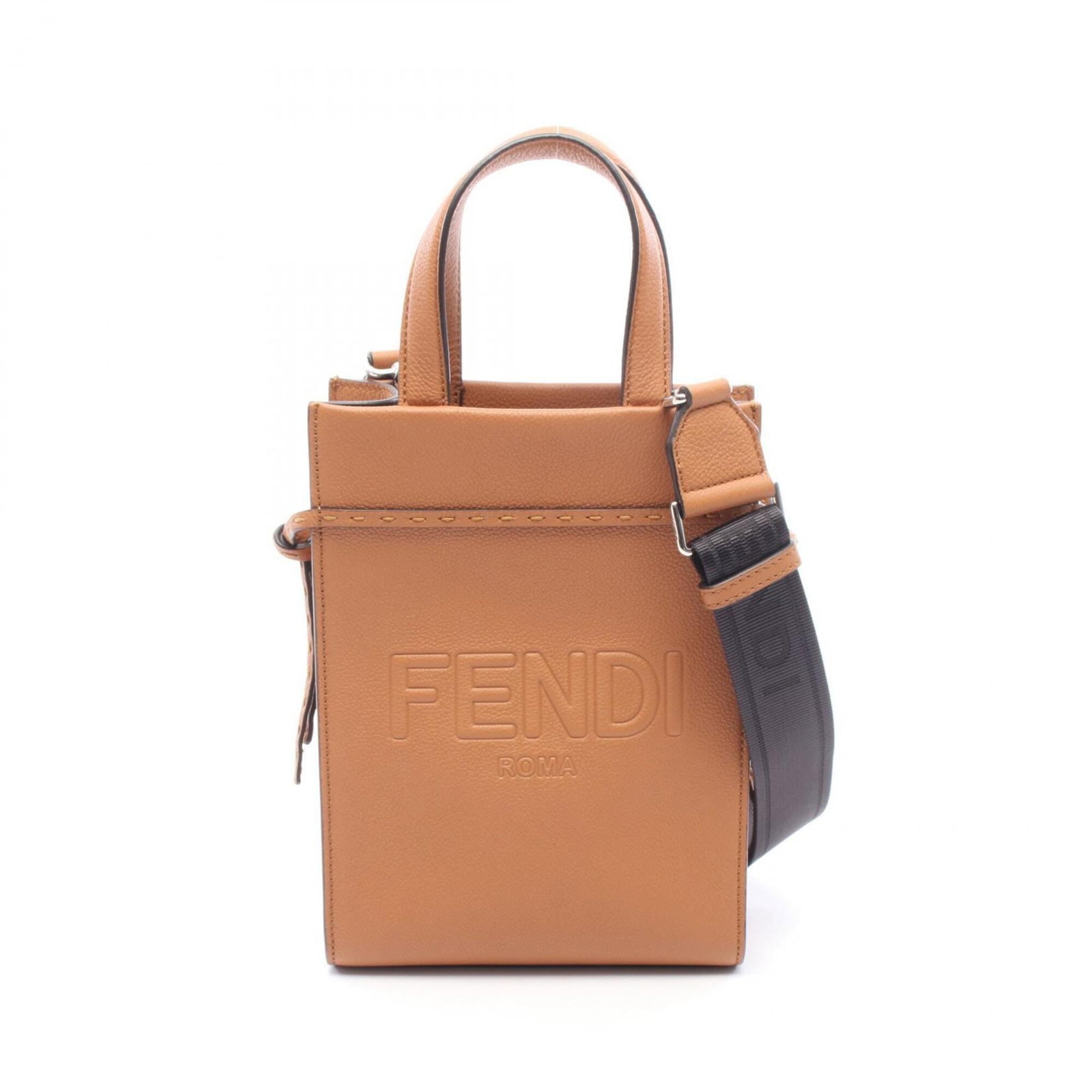 Handbag Tote Bag Leather Fendi: Handbag Tote Bag Leather Fendi Brown leather Fendi handbag tote bag with dimensions 24.5cm x 18cm x 8cm, featuring high-quality materials and classic design. This stylish tote bag is made from
