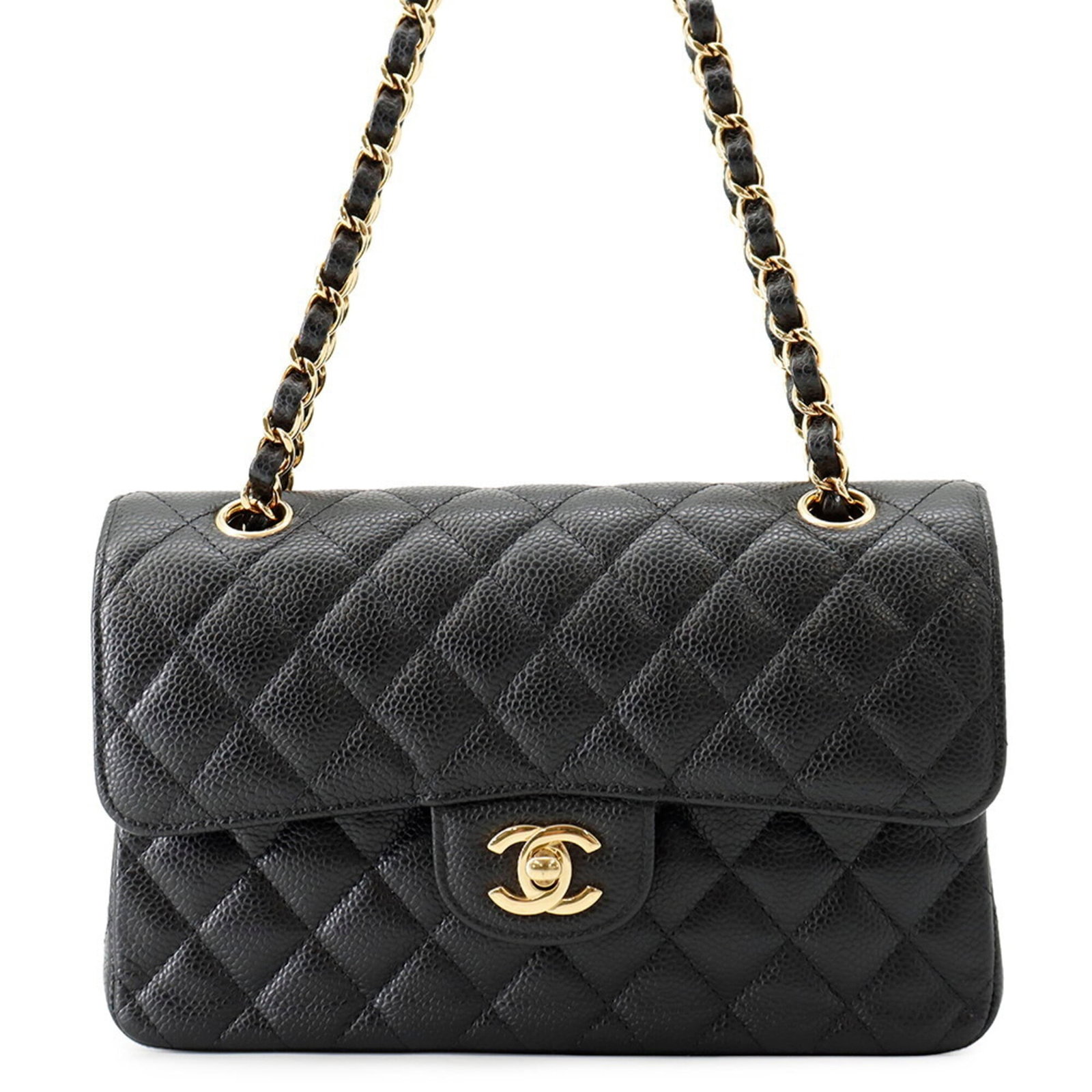 Calfskin handbag bag shoulder Chanel: Calfskin handbag bag shoulder Chanel Calfskin handbag bag shoulder from the iconic Chanel brand, crafted in France with high-quality grained material. This black Matelasse design features gold hardwar