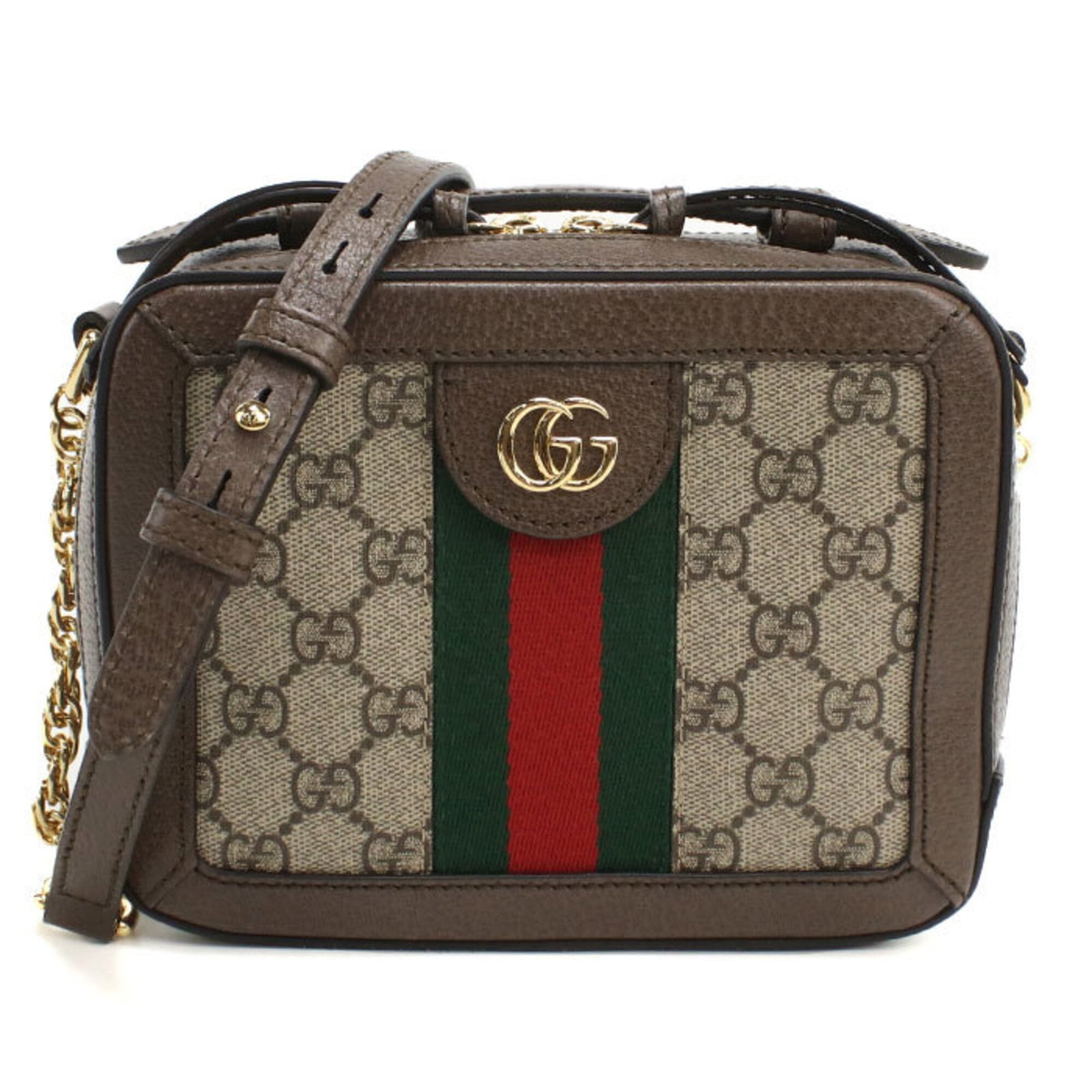 PVC leather gucci shoulder bag: PVC leather gucci shoulder bag PVC leather Gucci shoulder bag in beige, featuring gold hardware and a signature. Made from PVC and leather materials, this stylish bag measures 14.5cm x 19cm x 7.5cm.