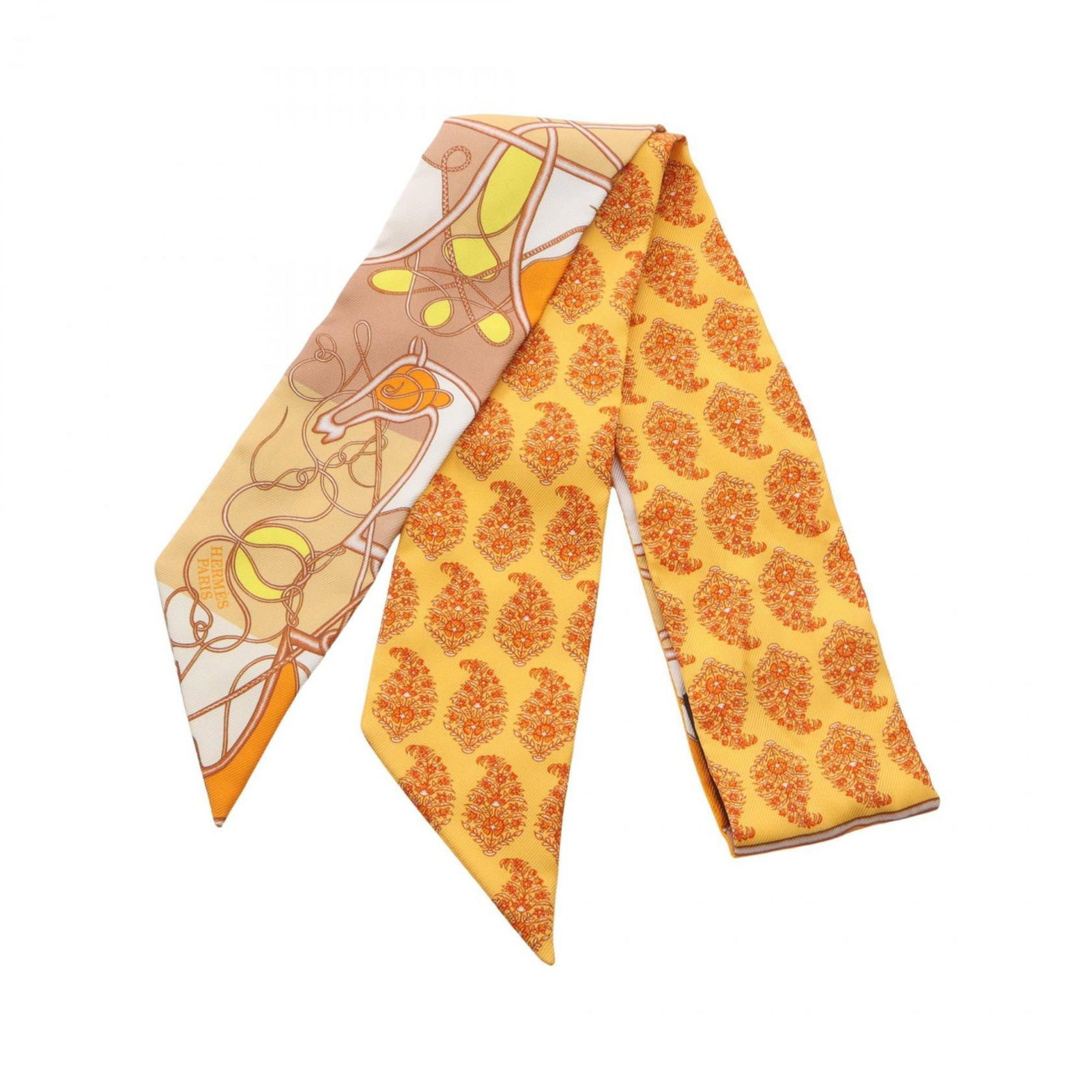 Hermes Silk Scarf: Hermes Silk Scarf Yellow silk scarf from Hermes, measuring 85cm x 5cm. Made from high-quality silk, this scarf features a simple yet elegant design. A beautiful addition to any wardrobe. Item Specific