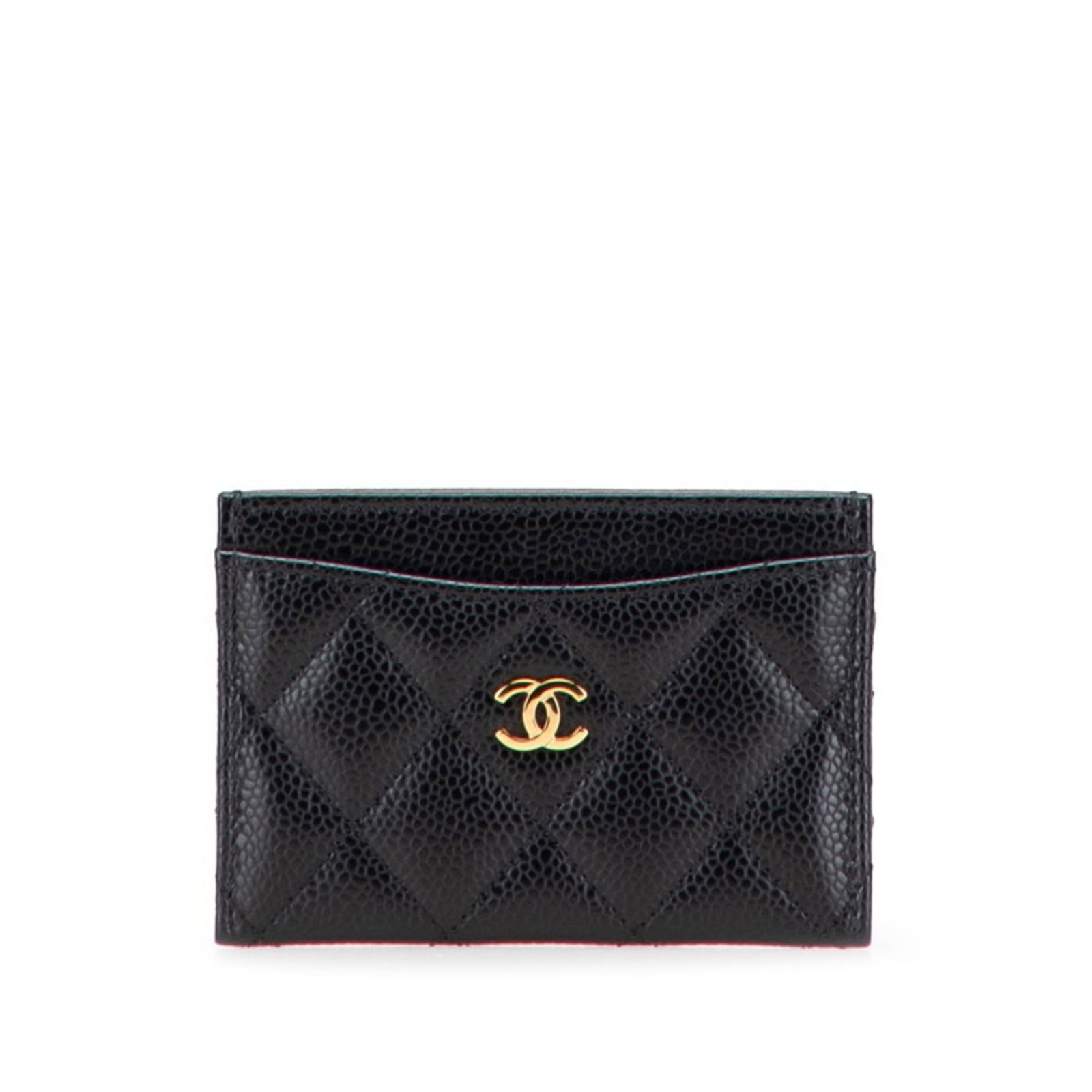 Card Case Leather by Chanel: Card Case Leather by Chanel Black leather card case by Chanel, made from high-quality material and presented in a luxurious dust bag. The compact size (7.5cm x 11cm x 5mm) makes it the perfect accesso