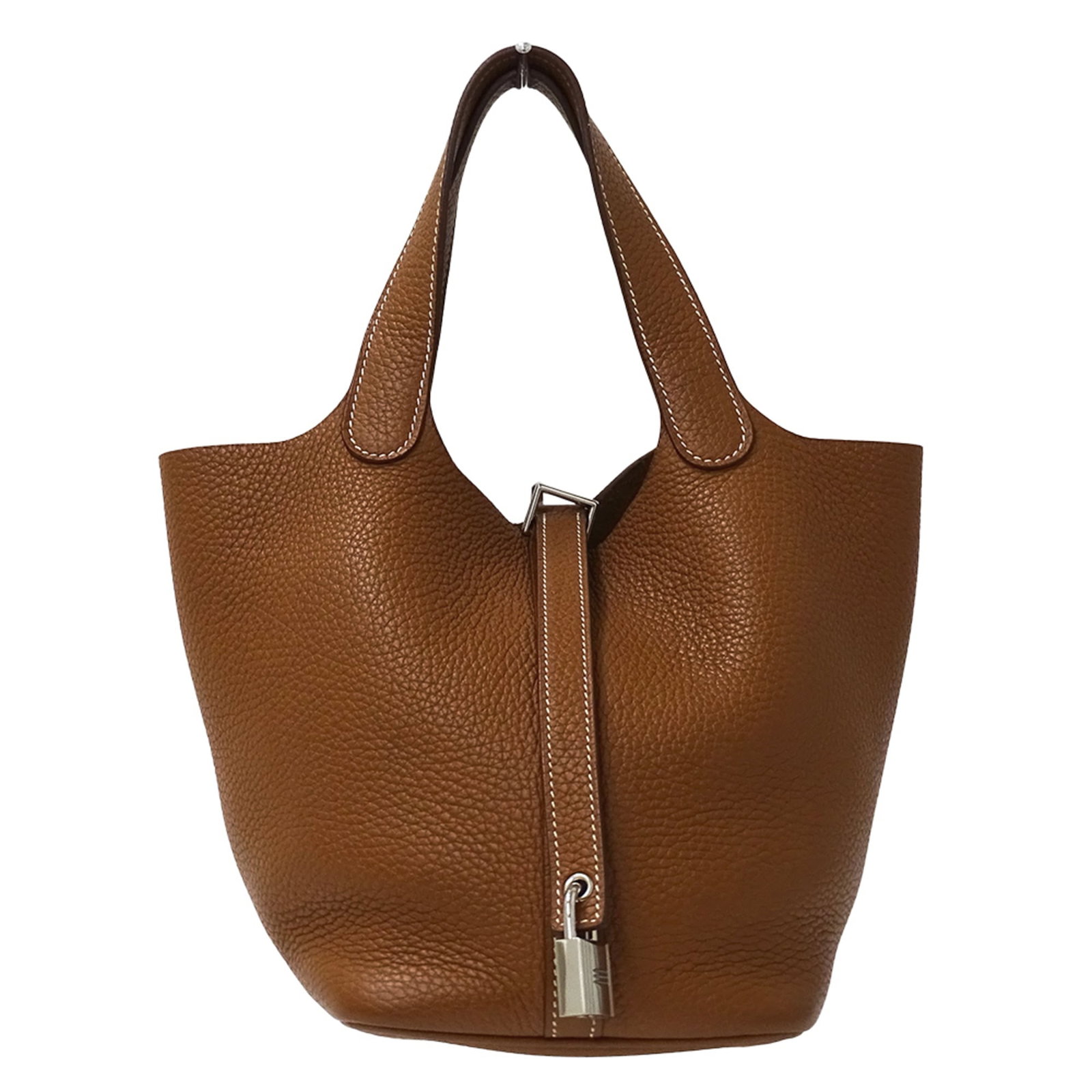 Hermes Handbag Tote Bag Taurillon Clemence Leather: Hermes Handbag Tote Bag Taurillon Clemence Leather Taurillon Clemence leather gives this Herm?s tote bag its distinctive softness and supple texture. Measuring 19cm x 13cm x 18cm, it's a compact yet