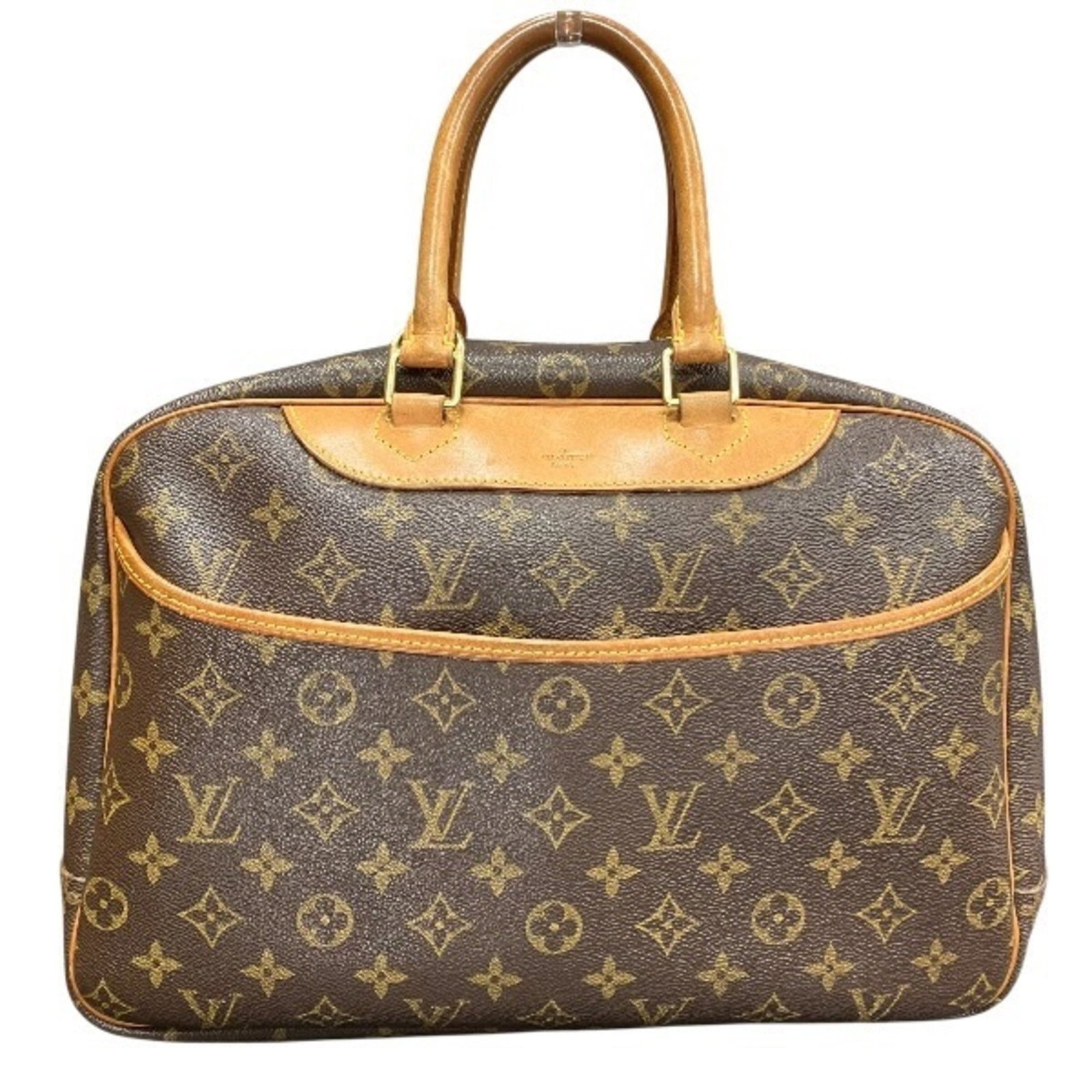 Louis Vuitton Handbag Monogram: Louis Vuitton Handbag Monogram Louis Vuitton's iconic monogram pattern adorns this stylish handbag, crafted from high-quality materials in a rich brown color. The bag measures 26cm x 33cm x 13cm and f