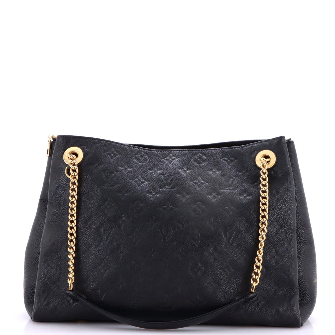 Monogram Empreinte Leather Handbag Surene Louis Vuitton: Monogram Empreinte Leather Handbag Surene Louis Vuitton Black Monogram Empreinte Leather Louis Vuitton Surene Handbag with gold hardware, featuring a classic shoulder bag design and microfiber interio