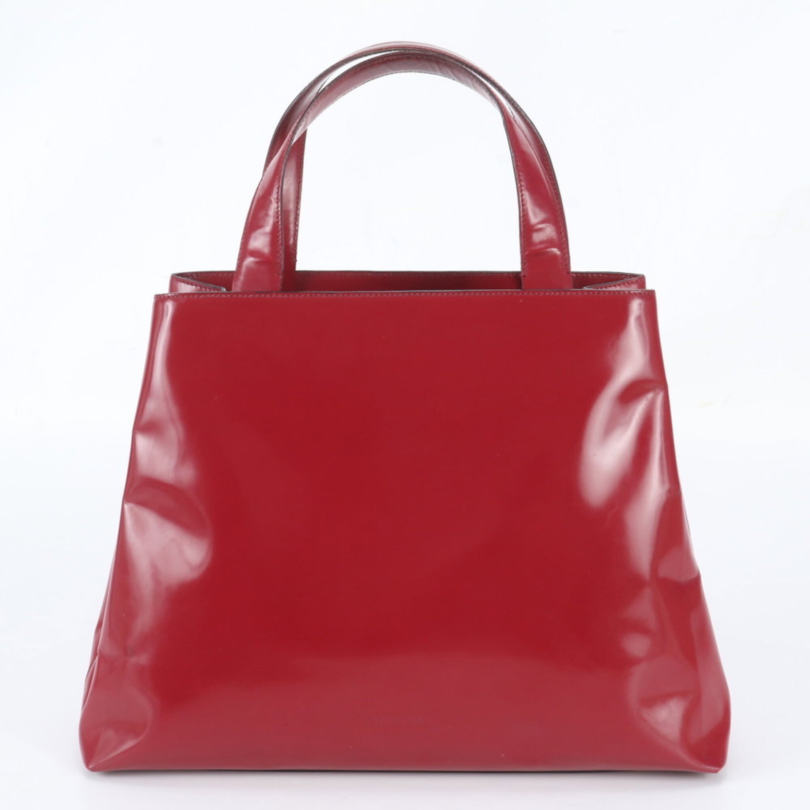 Prada Handbag Shoulder Bag Tote Bag Leather: Prada Handbag Shoulder Bag Tote Bag Leather Red leather Prada shoulder bag tote with classic design, measuring 25cm x 33cm x 9cm. Made from high-quality leather, this stylish bag features a timeless r