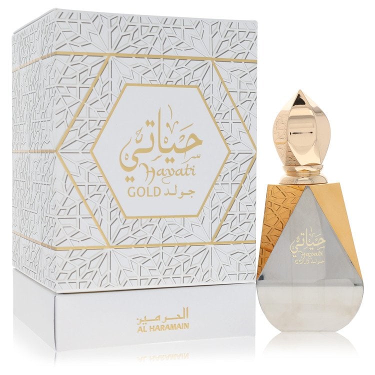 Al Haramain Hayati Gold by Al Haramain Concentrated Perfume Oil 0.41 oz: Al Haramain Hayati Gold by Al Haramain Concentrated Perfume Oil 0.41 oz Al Haramain Hayati Gold by Al Haramain Concentrated Perfume Oil is a rich and alluring men's cologne. This 0.41 oz concentrated 