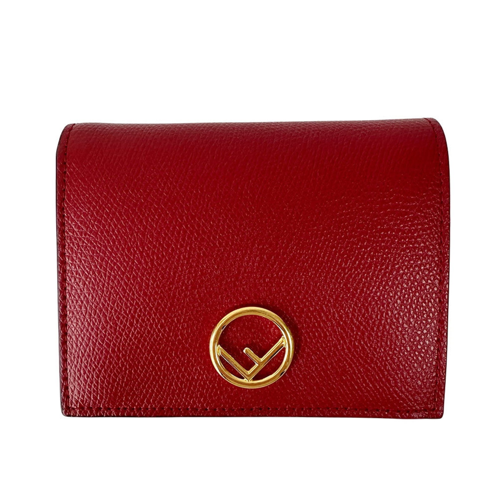 Fendi wallet bi fold leather: Fendi wallet bi fold leather Fendi wallet in red leather, featuring a bi-fold design with dimensions of 9cm x 11.5cm x 2.5cm. The item bears no serial number on its body and is made from high-quality