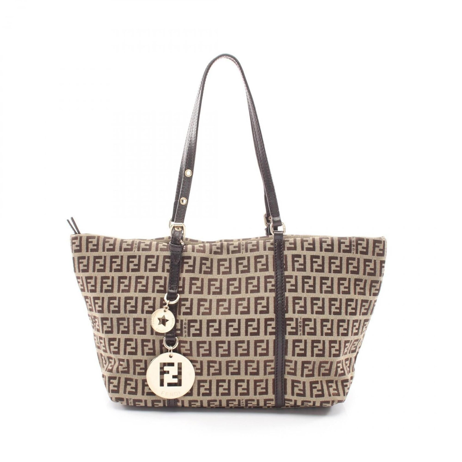 Fendi Handbag Tote Bag Leather Canvas (1 of 10)