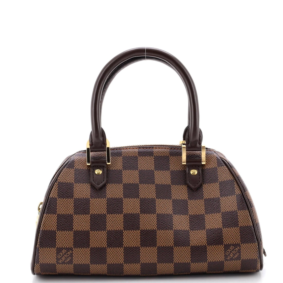 Mini Damier Handbag Vuitton Louis: Mini Damier Handbag Vuitton Louis Mini Damier Handbag Vuitton Louis - A compact and stylish accessory, this mini handbag features the iconic Damier pattern in a rich brown canvas exterior. With its