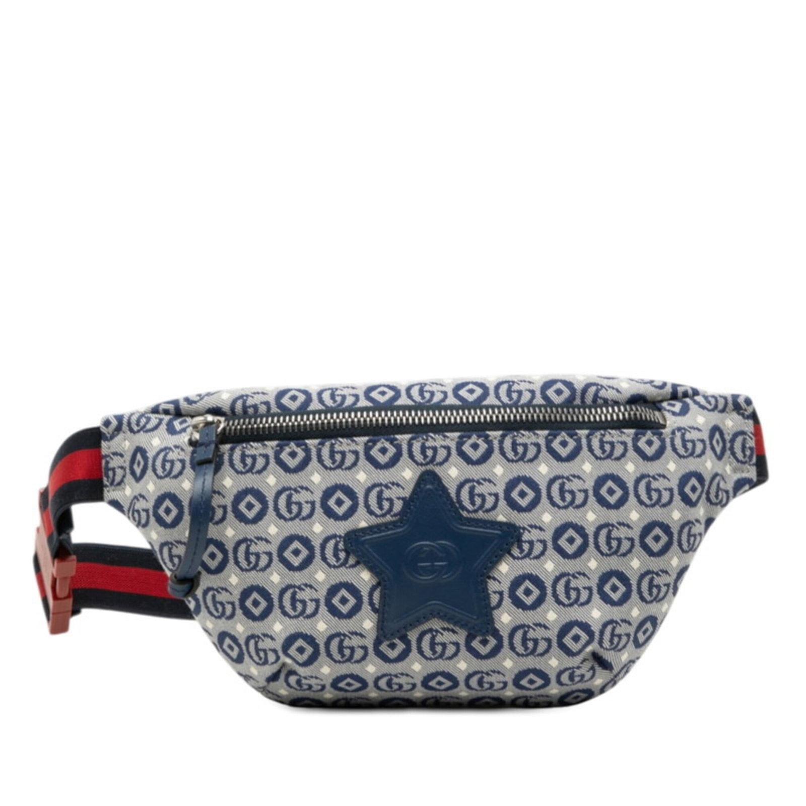 Canvas sling bag by Gucci: Canvas sling bag by Gucci Canvas sling bag by Gucci, featuring a vibrant multi-color design and navy accents. This stylish bag boasts a compact size with dimensions of 13cm x 26cm x 3cm, making it