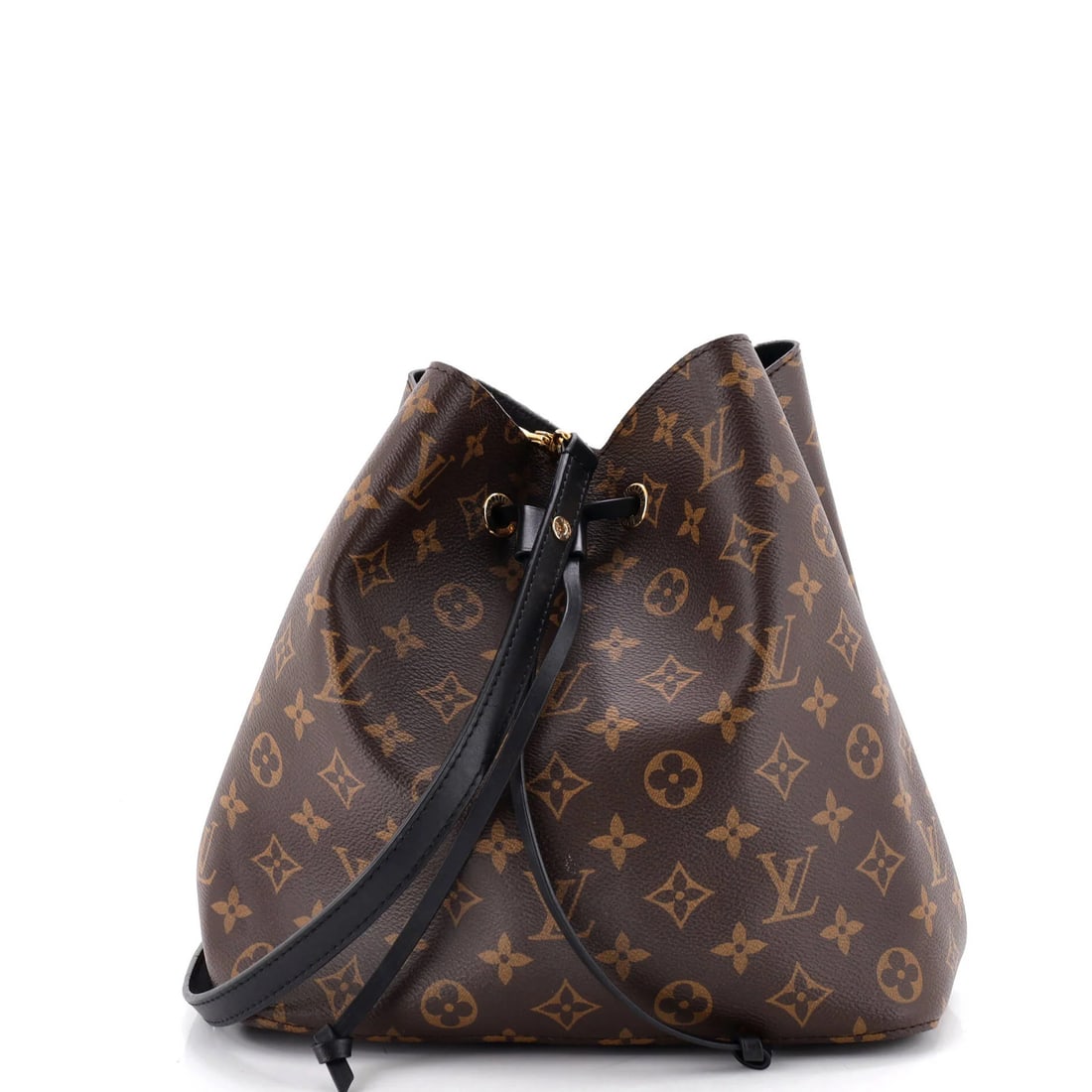 Handbag Monogram Canvas Leather With Louis Vuitton NeoNoe MM: Handbag Monogram Canvas Leather With Louis Vuitton NeoNoe MM Canvas Coated Louis Vuitton NeoNoe MM Handbag with Leather Monogram, featuring a classic bucket style and signature monogram pattern,