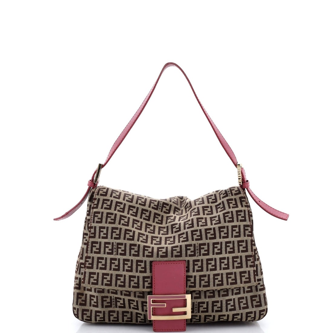 Canvas Forever Fendi Bag Mama: Canvas Forever Fendi Bag Mama Canvas Forever Fendi Bag Mama - A stylish and versatile shoulder bag with a rich brown canvas exterior, featuring gold tone hardware. The bag's interior boasts a sleek bl